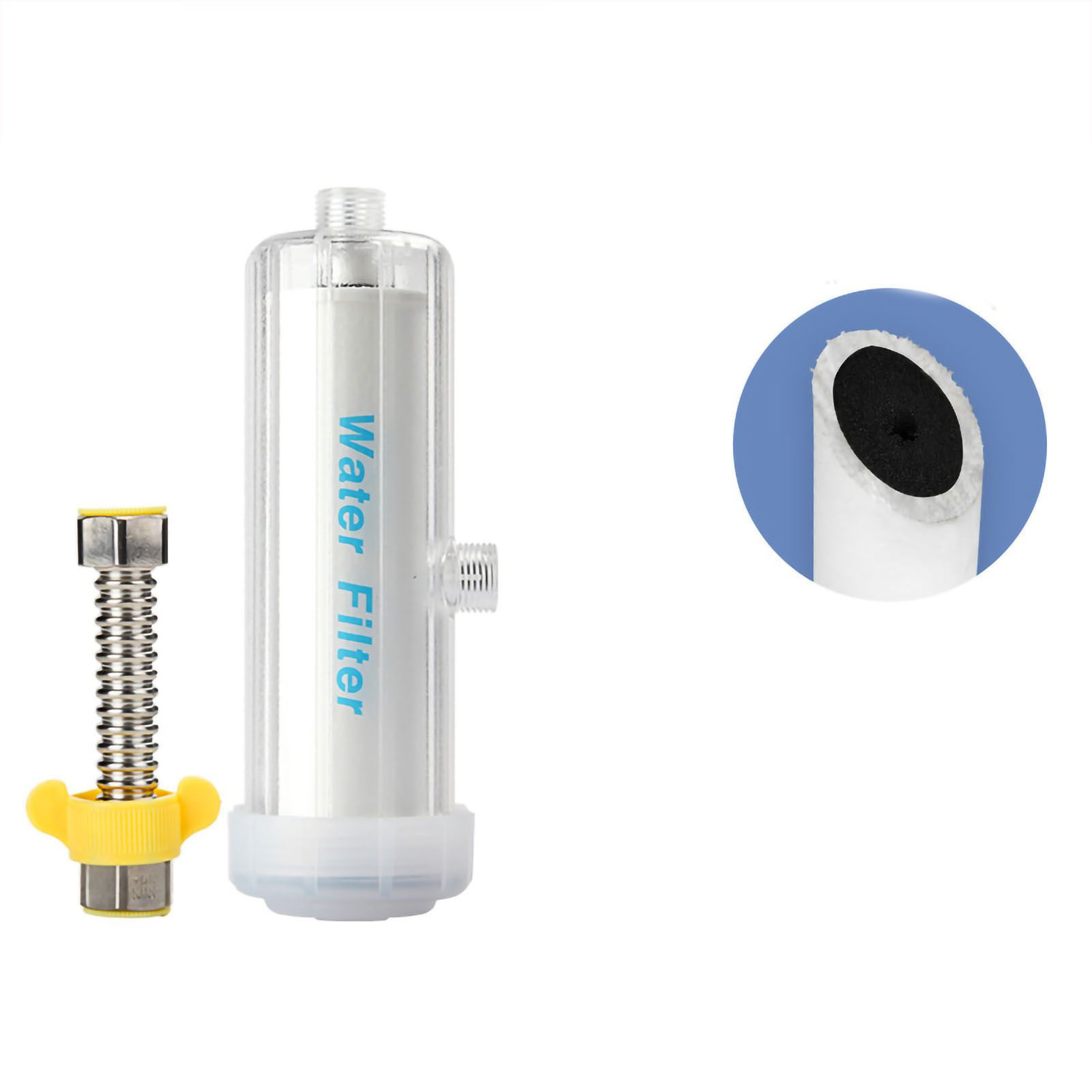 Shower Water Filter Efficient Activated Carbon Healthy Skin Care Shower Water Filter for Bathing Bath Filter (Cotton Carbon Composite Filter) - Image 1