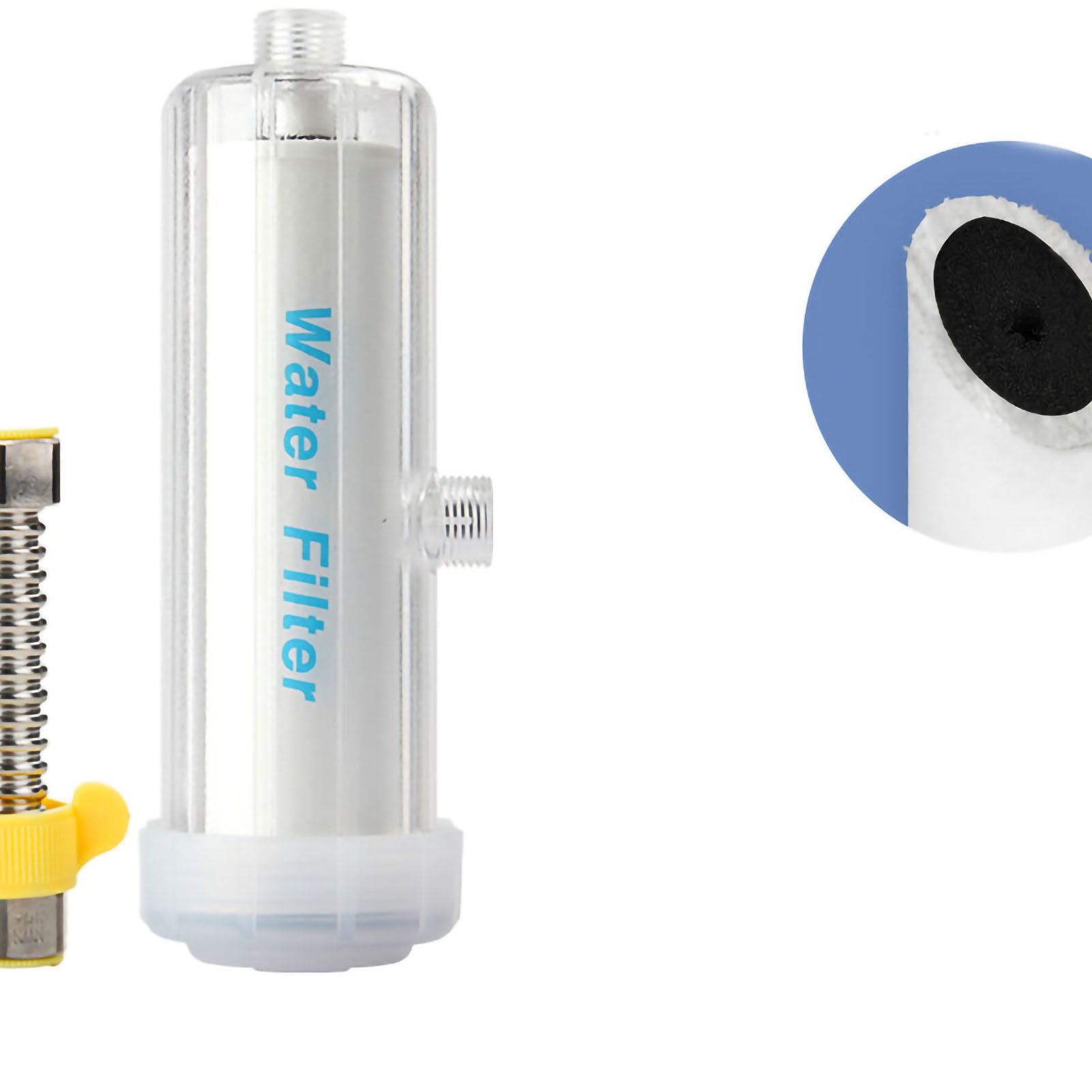 Shower Water Filter Efficient Activated Carbon Healthy Skin Care Shower Water Filter for Bathing Bath Filter (Cotton Carbon Composite Filter) - Image 3
