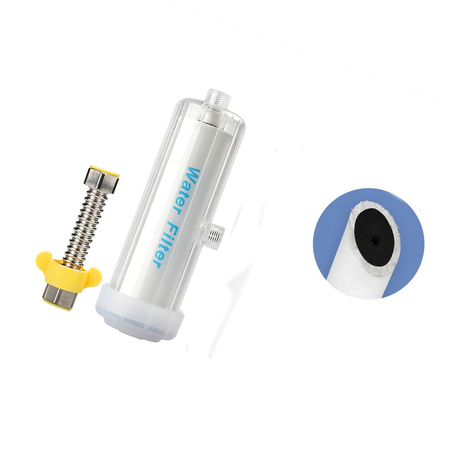 Shower Water Filter Efficient Activated Carbon Healthy Skin Care Shower Water Filter for Bathing Bath Filter (Cotton Carbon Composite Filter) - Image 4