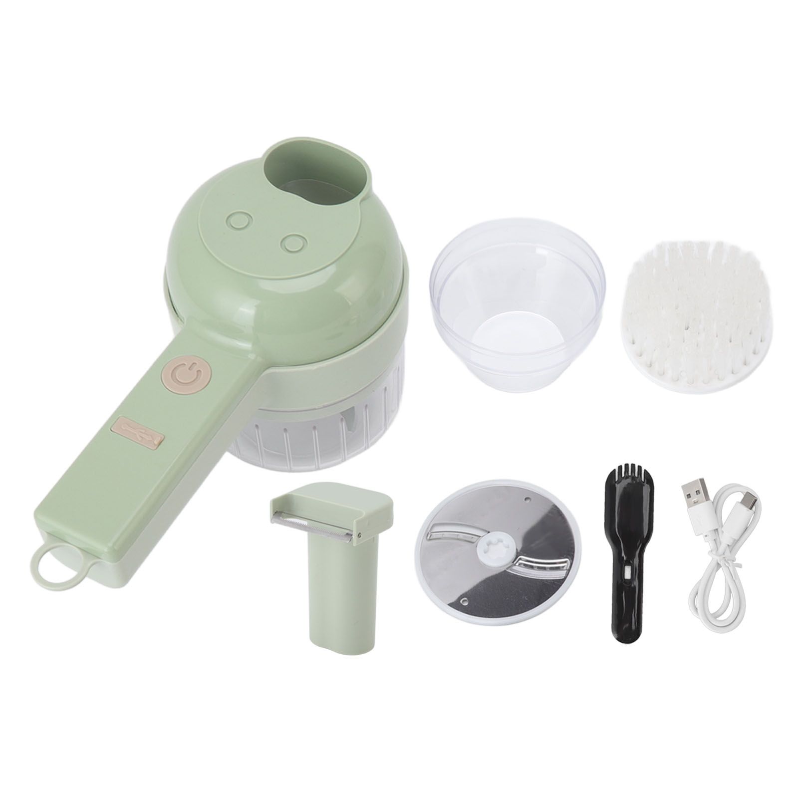 Garlic Chopper Handheld USB Charging Open Feeding Port Waterproof Body Stainless Steel Blade Food Chopper - Image 1