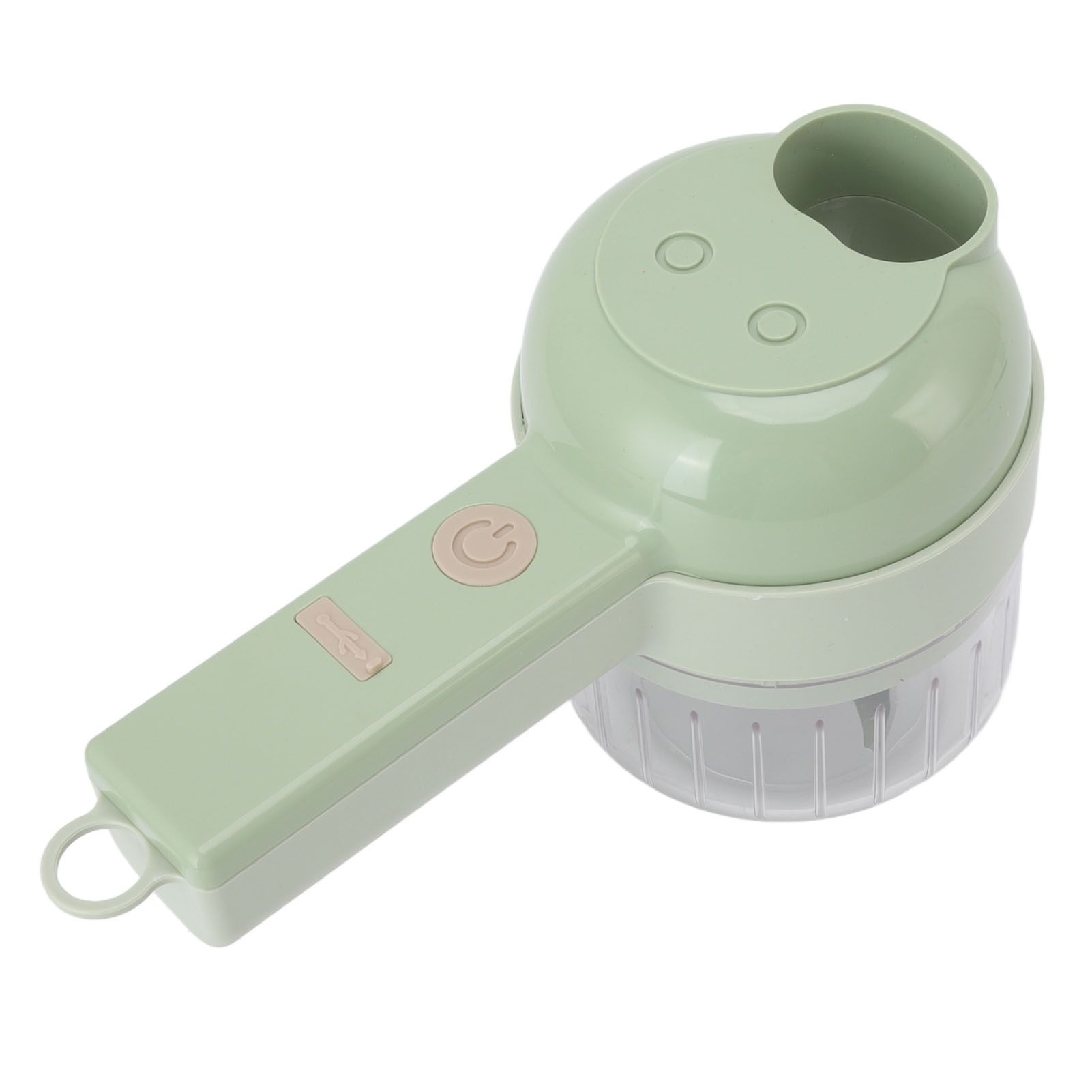 Garlic Chopper Handheld USB Charging Open Feeding Port Waterproof Body Stainless Steel Blade Food Chopper - Image 3