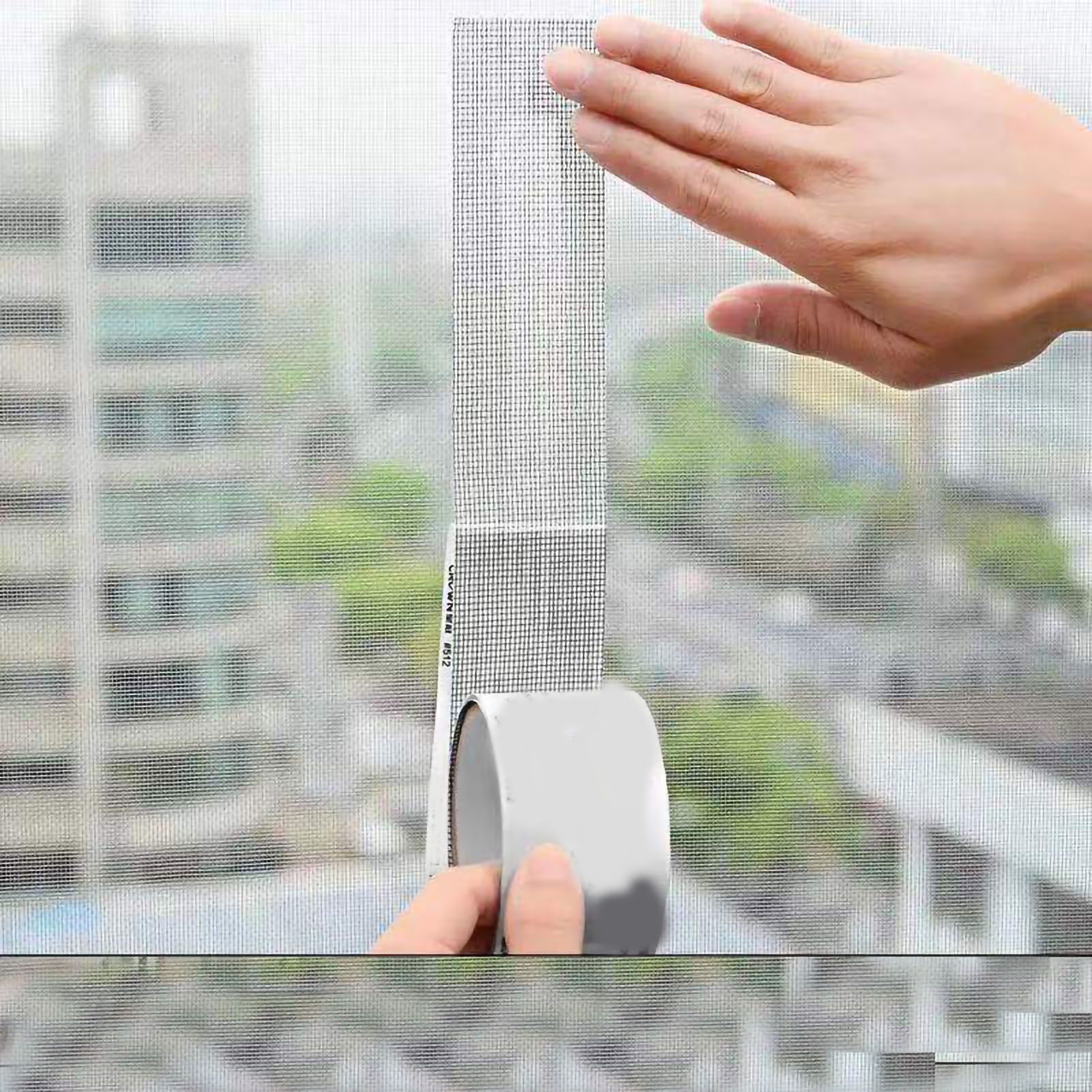 Window Screen Repair Fill Hole Self Adhesive Fine Mesh Screen Tape Mesh Repair for Mosquito Repellent 5cmx2m/2.0x78.7in Black - Image 4