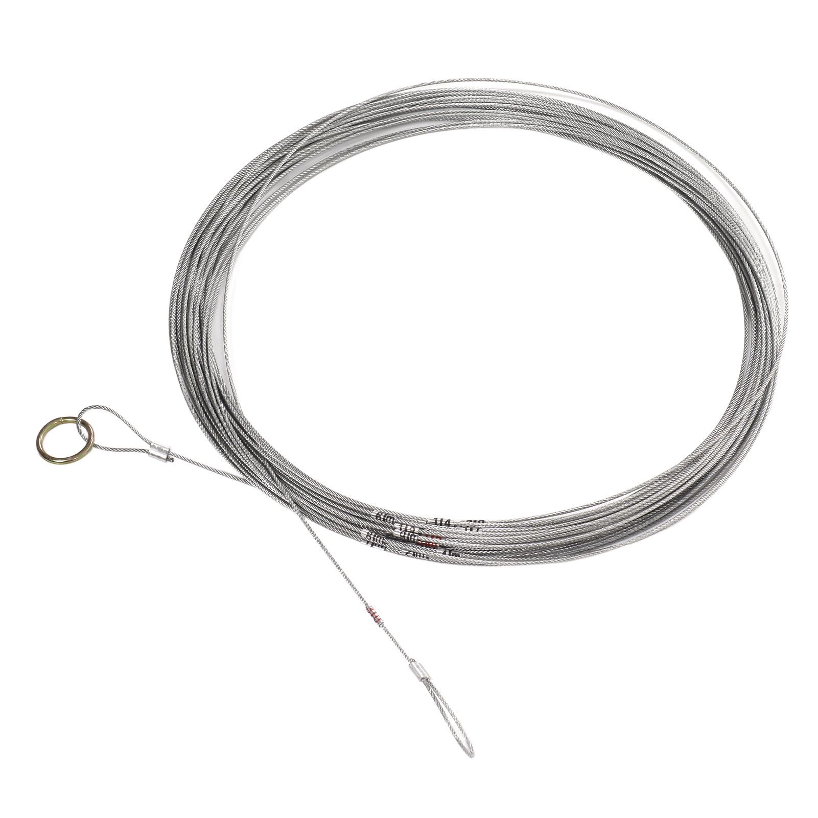 Steel Wire Measuring Rope Good Flexibility Sturdy Steel Rope Measuring Cord with Scale for Well Construction 30m/98.4ft - Image 3