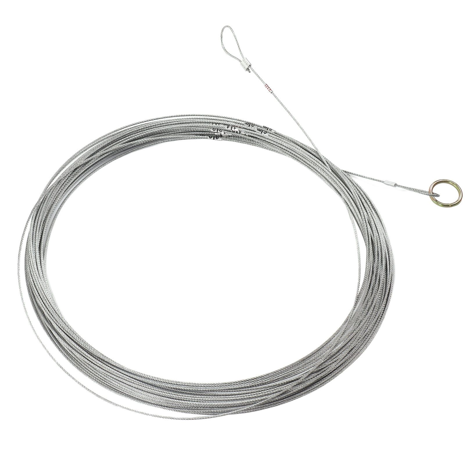 Steel Wire Measuring Rope Good Flexibility Sturdy Steel Rope Measuring Cord with Scale for Well Construction 30m/98.4ft - Image 4