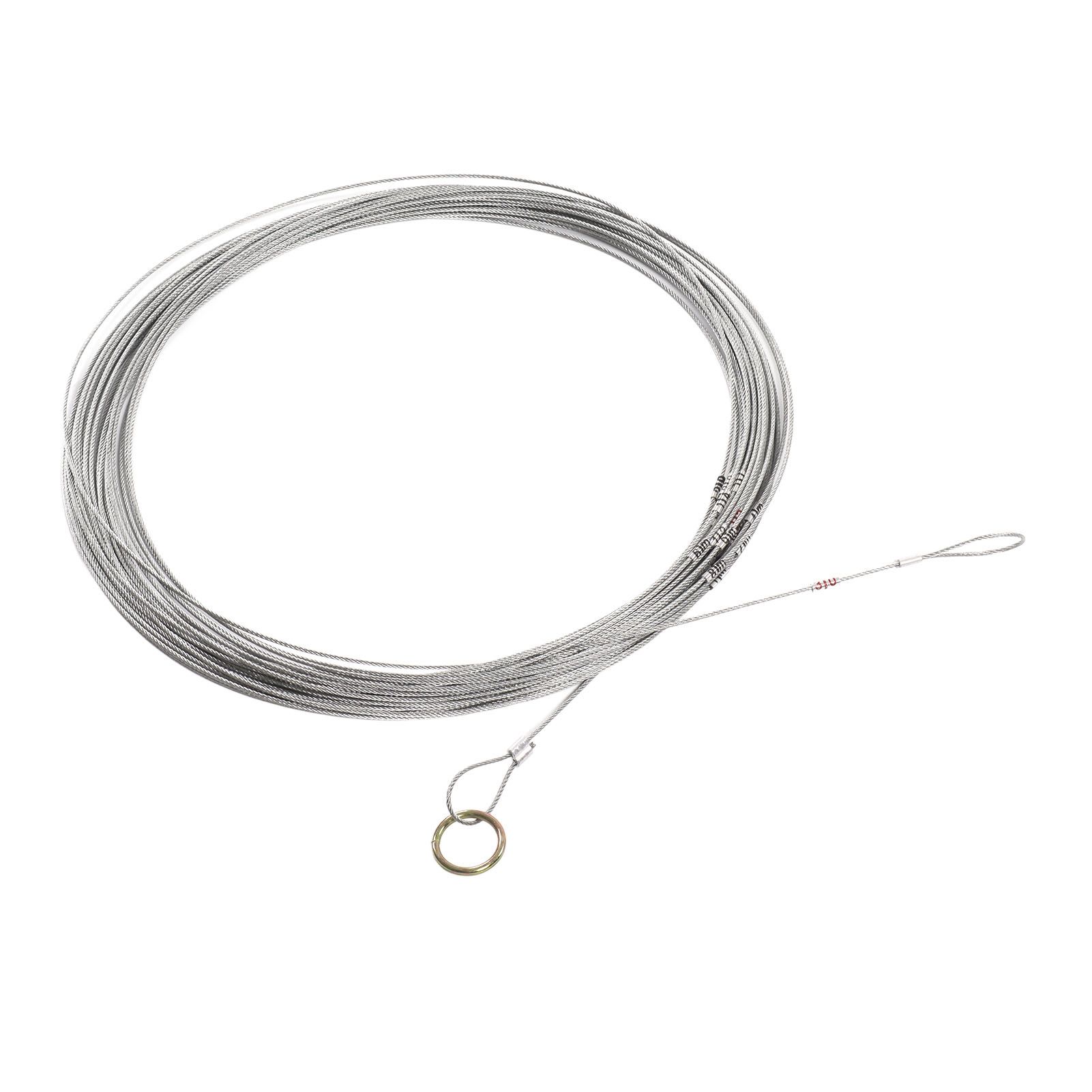 Steel Wire Measuring Rope Good Flexibility Sturdy Steel Rope Measuring Cord with Scale for Well Construction 30m/98.4ft - Image 7