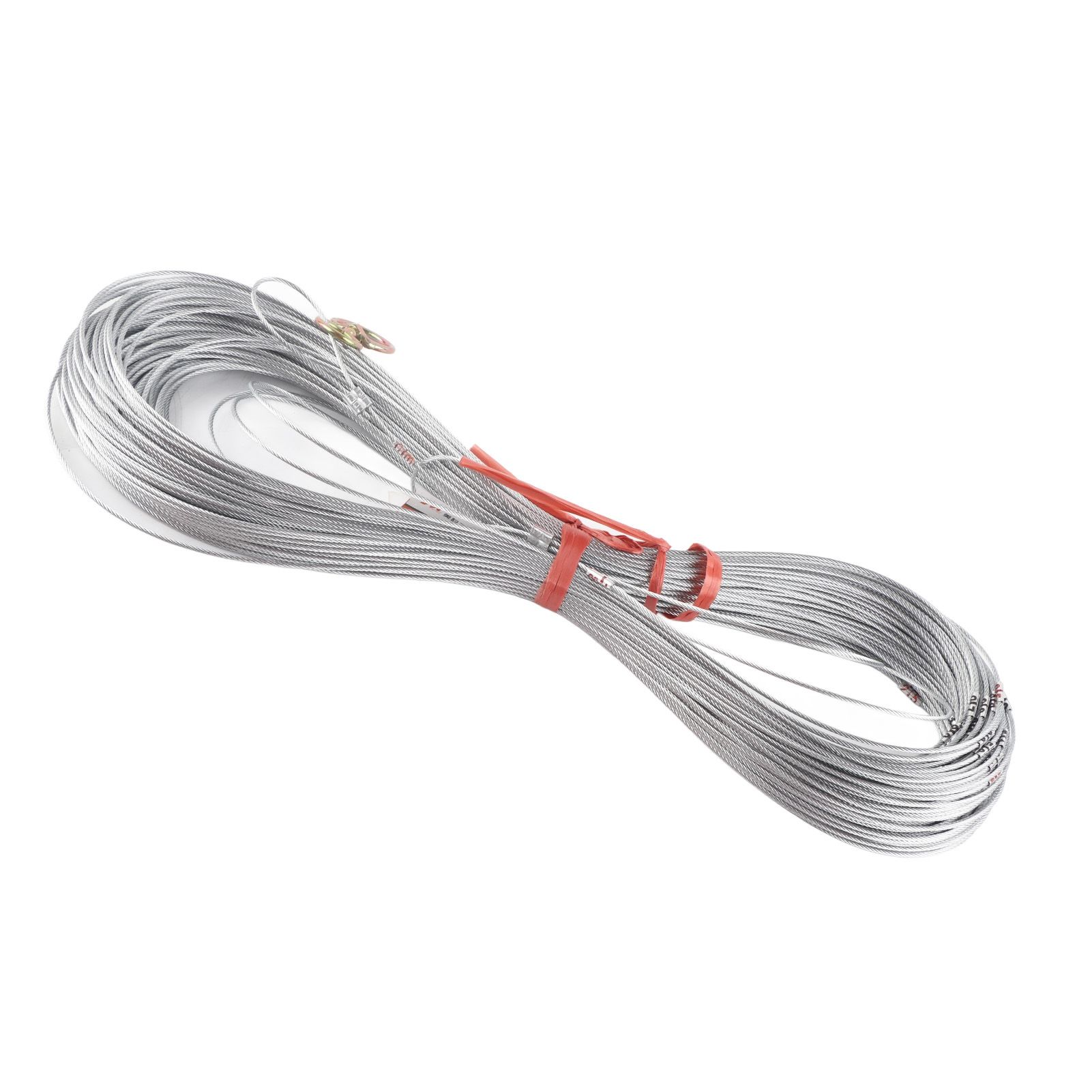 Steel Wire Measuring Rope Good Flexibility Sturdy Steel Rope Measuring Cord with Scale for Well Construction 100m/328.1ft - Image 1