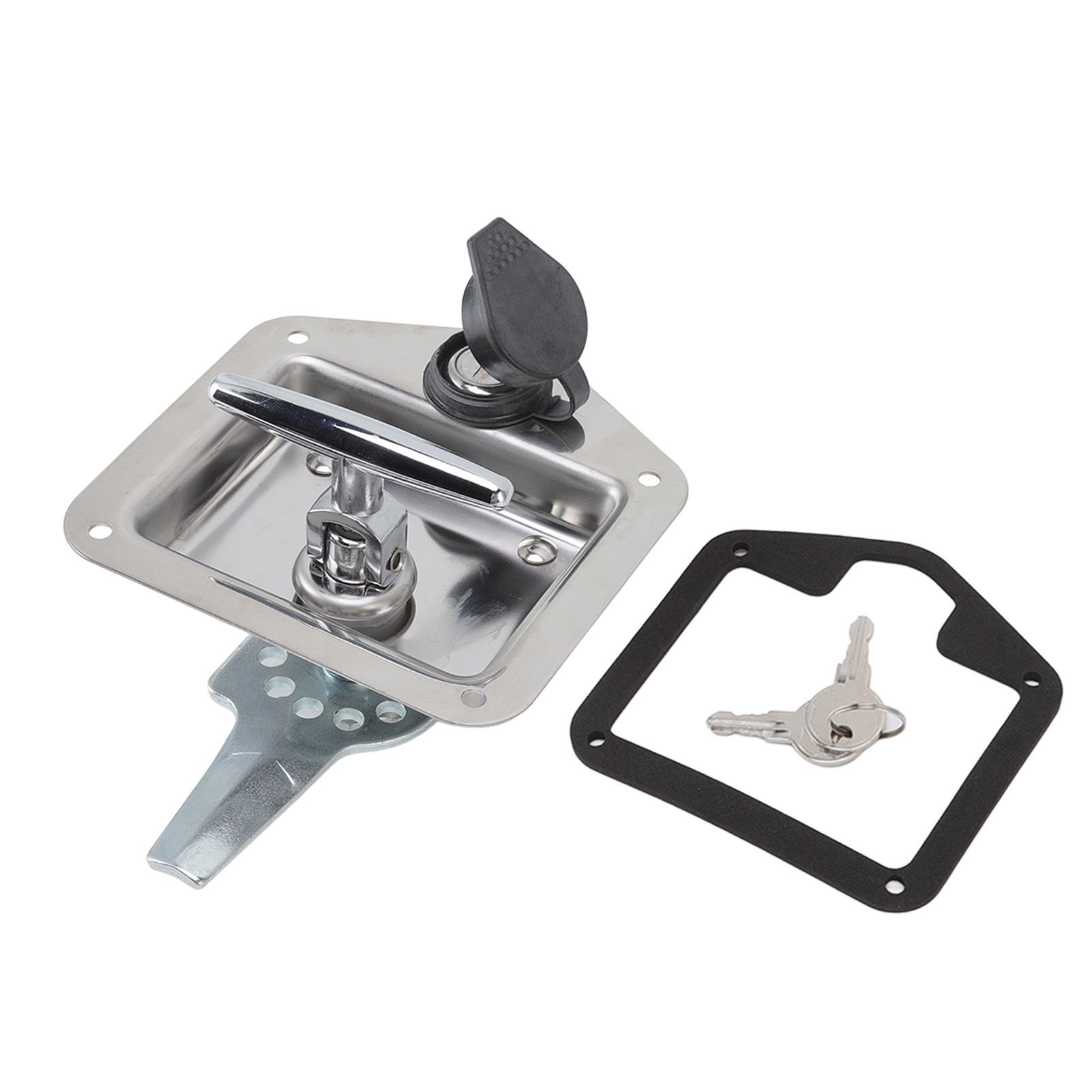T Handle Latch Stainless Steel Polished Appearance Truck Toolbox Lock Tool Box Latch for Electrical Cabinets Toolboxes - Image 1