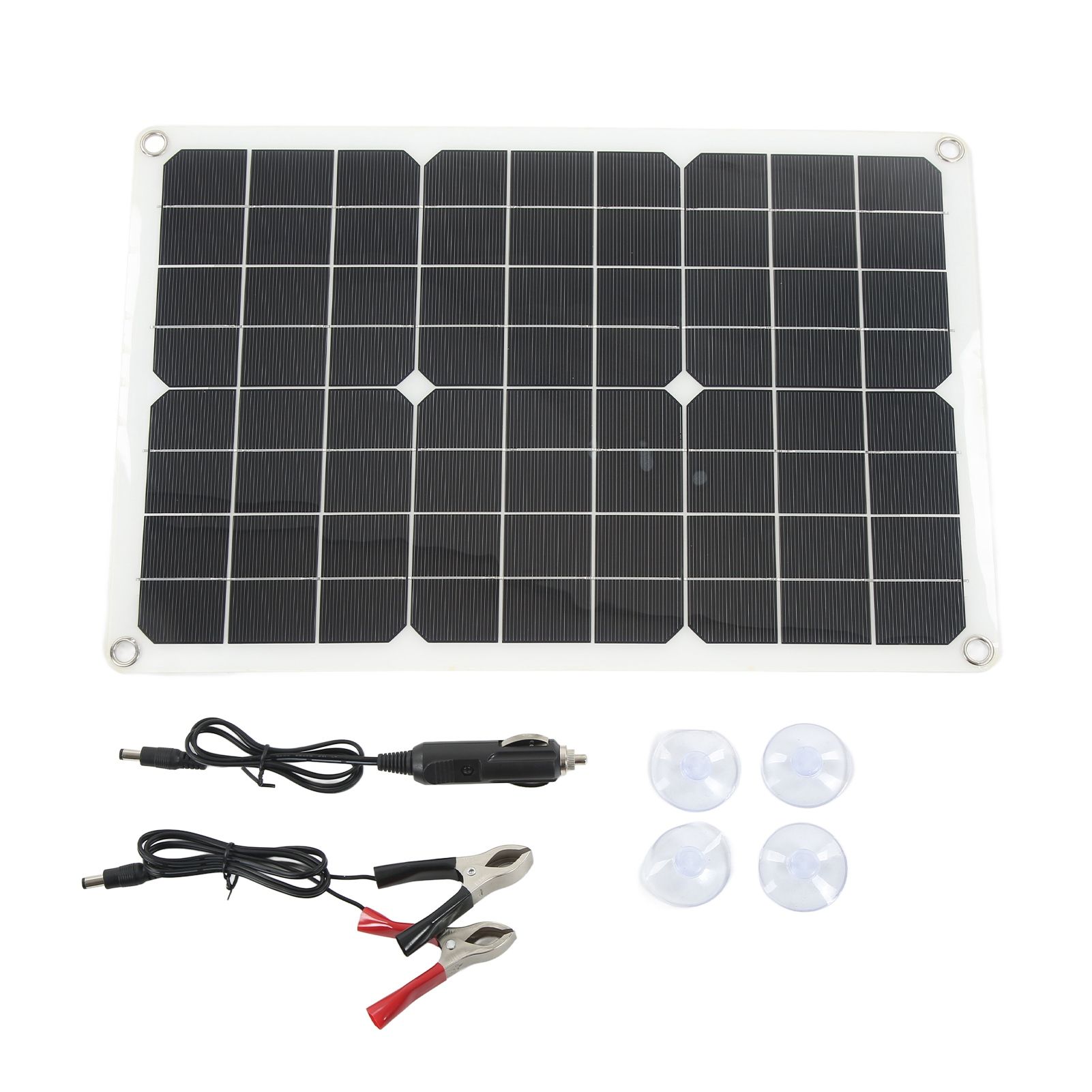 Solar Panel Kit Monocrystalline High Conversion Rate Dual USB Interface Output DIY Solar Panel for Hiking Camping 20W 5V - Image 1
