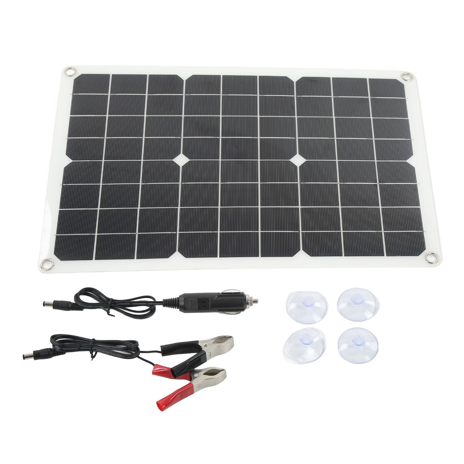 Solar Panel Kit Monocrystalline High Conversion Rate Dual USB Interface Output DIY Solar Panel for Hiking Camping 20W 5V - Image 2