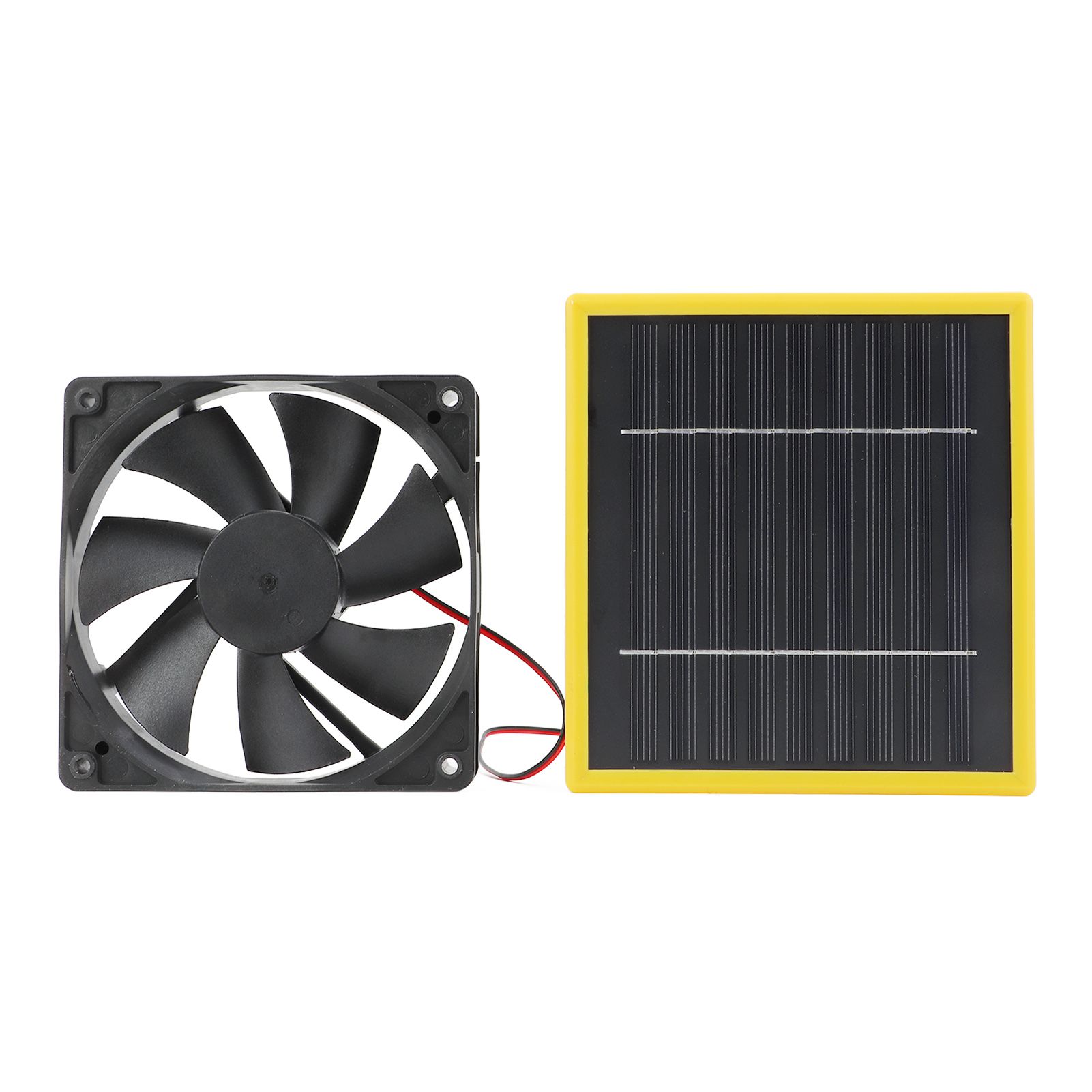 5W 12V Solar Powered Fan with Bracket Portable DIY Cooling Ventilation Fan with Solar Panel for Chicken Coop Greenhouse - Image 1