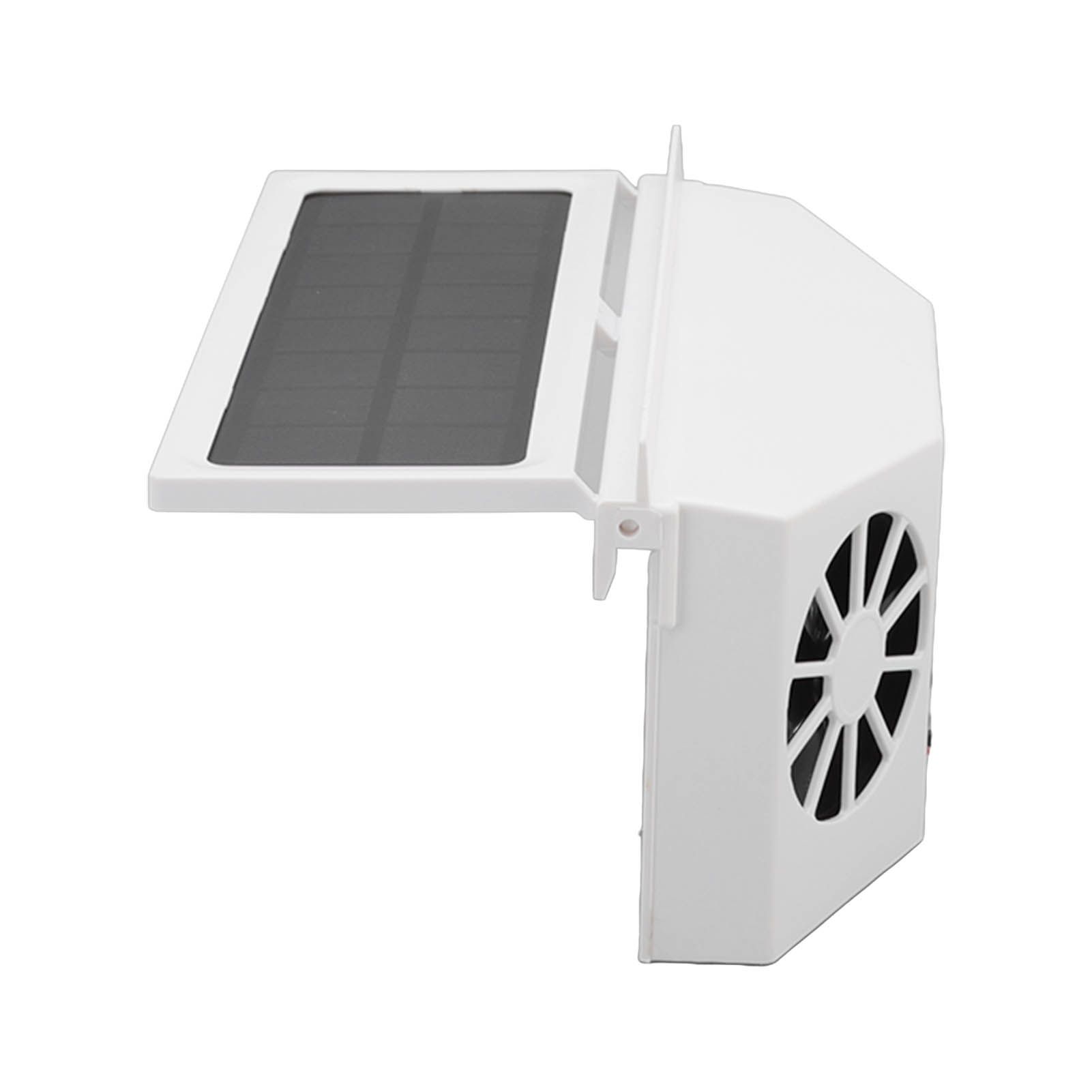 Solar Powered Car Cooler Large Wide Angle 3 Fans Deodorant Energy Saving Car Exhaust Ventilation Fan White - Image 7