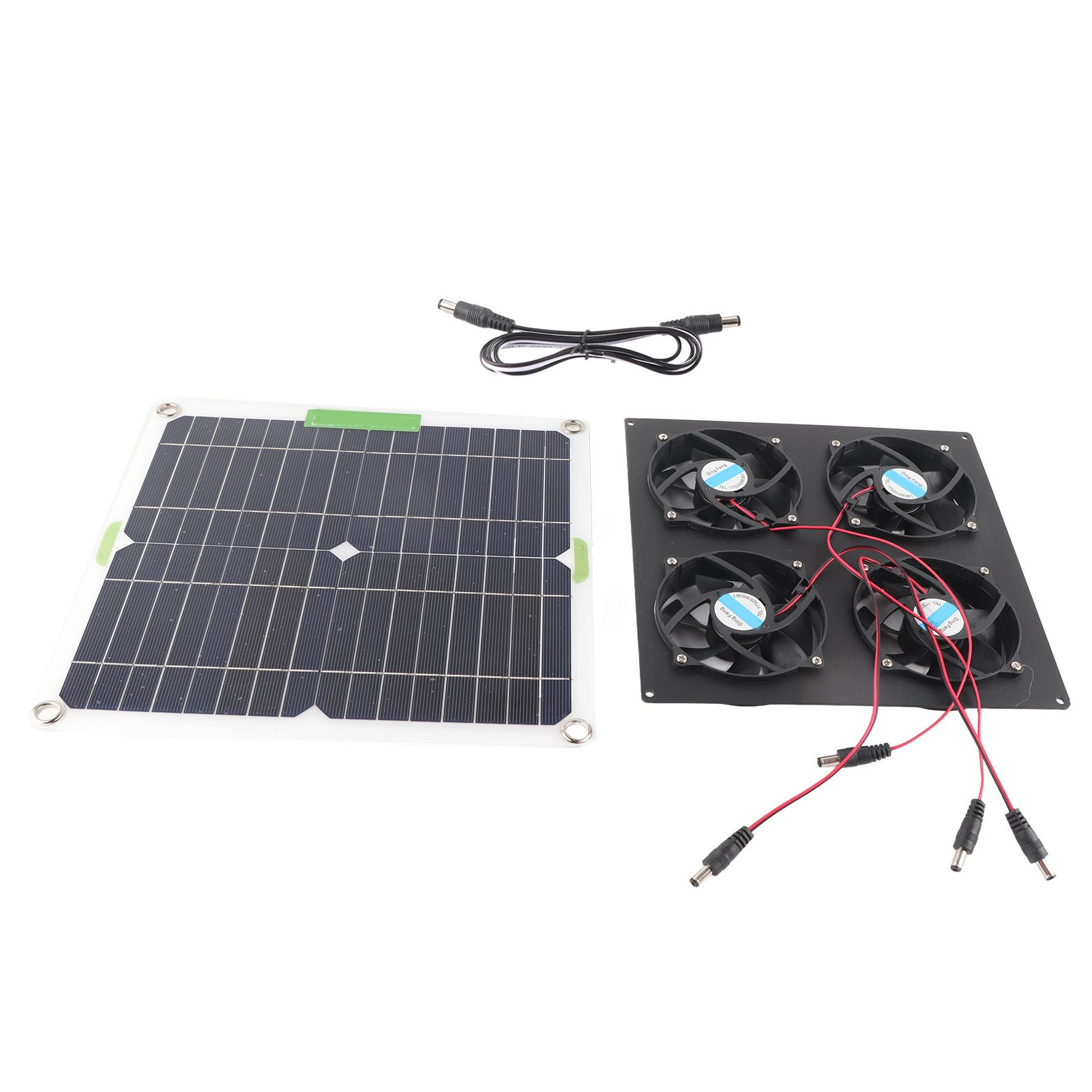 Solar Panel Fan Kit Waterproof Monocrystalline Silicon Solar Fan 4 Ports Ventilator Exhaust Fan for Greenhouses - Image 2