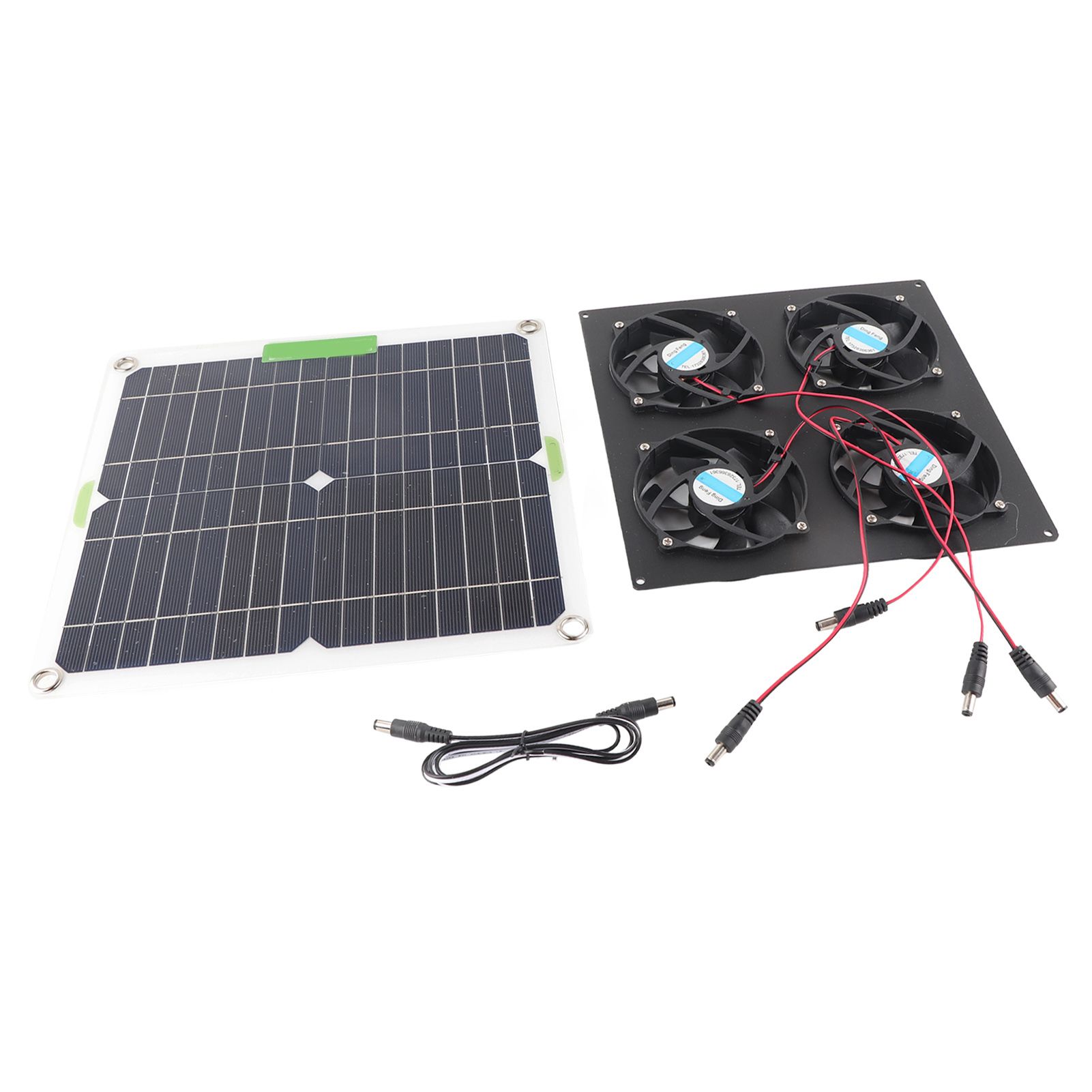 Solar Panel Fan Kit Waterproof Monocrystalline Silicon Solar Fan 4 Ports Ventilator Exhaust Fan for Greenhouses - Image 3