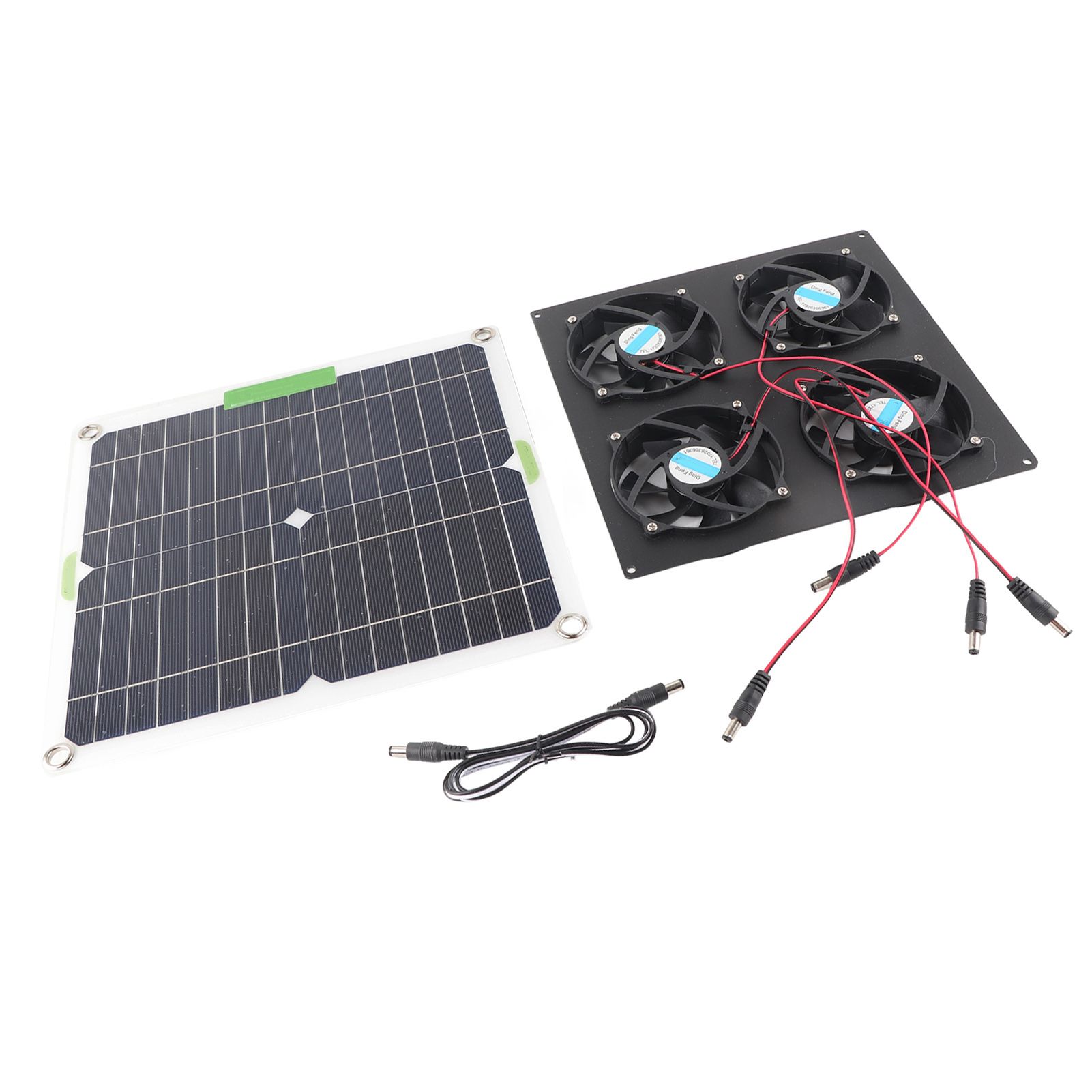 Solar Panel Fan Kit Waterproof Monocrystalline Silicon Solar Fan 4 Ports Ventilator Exhaust Fan for Greenhouses - Image 4