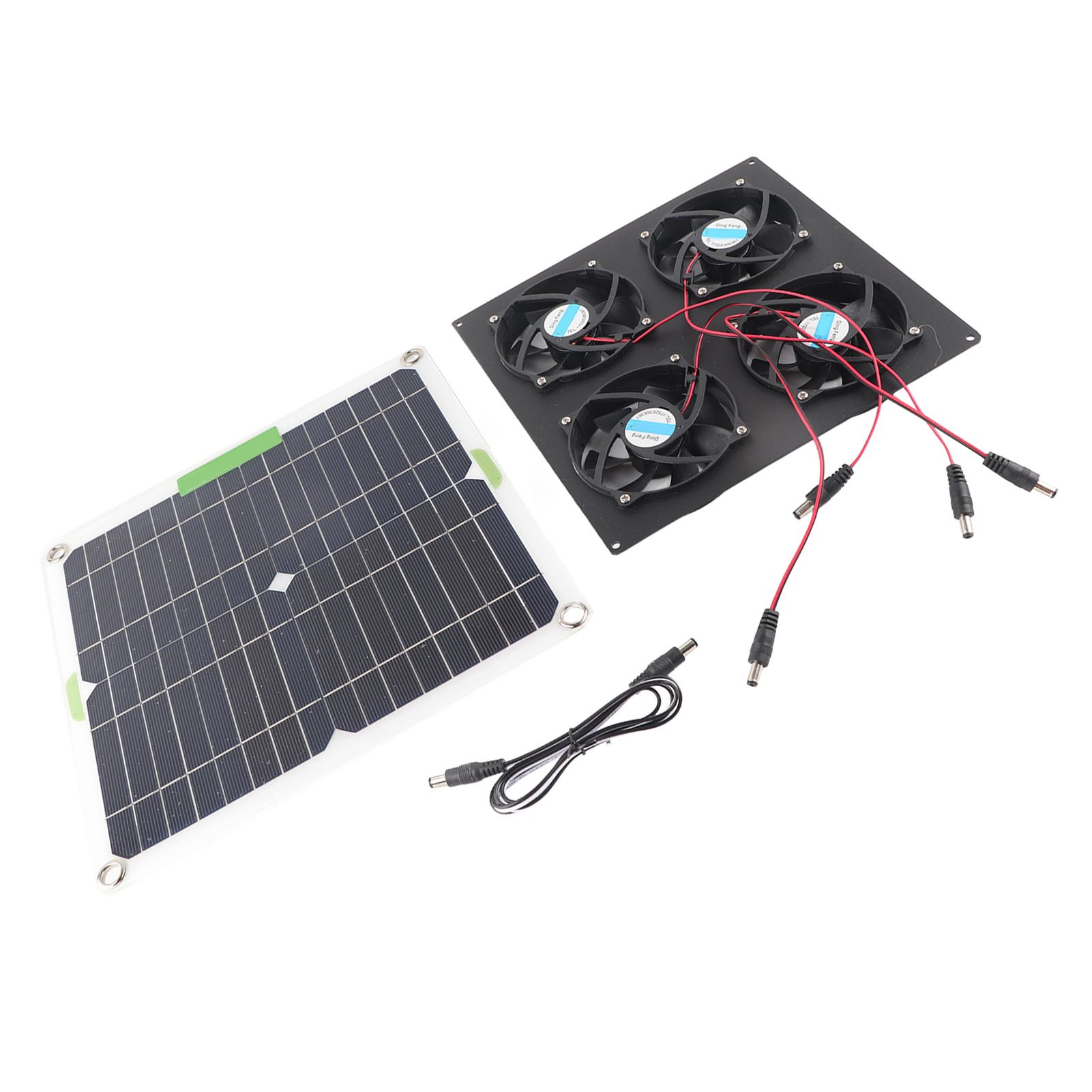 Solar Panel Fan Kit Waterproof Monocrystalline Silicon Solar Fan 4 Ports Ventilator Exhaust Fan for Greenhouses - Image 5