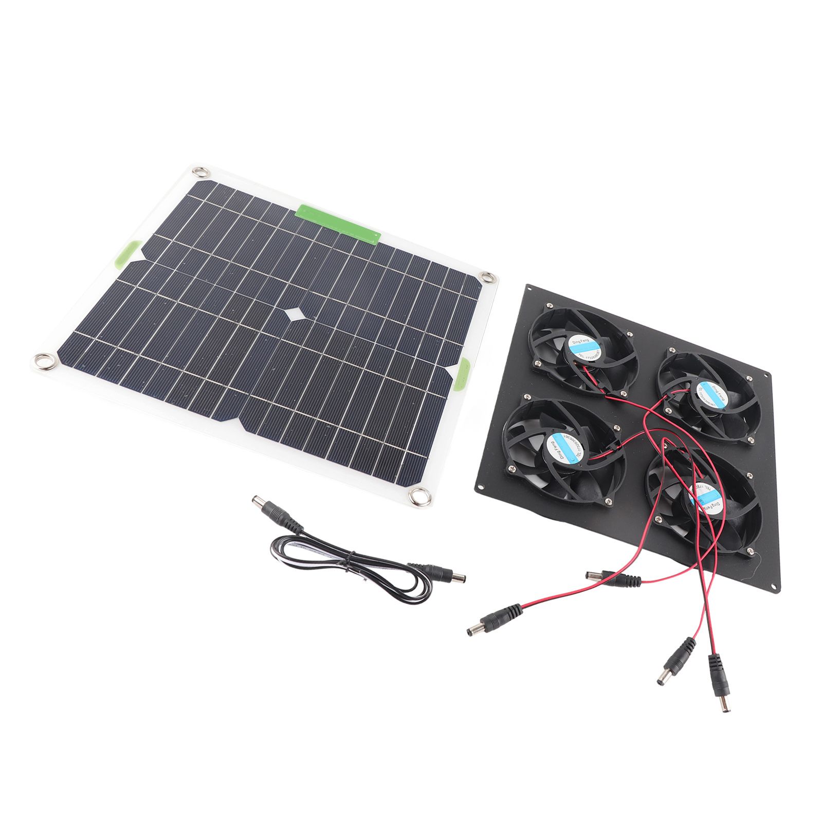 Solar Panel Fan Kit Waterproof Monocrystalline Silicon Solar Fan 4 Ports Ventilator Exhaust Fan for Greenhouses - Image 6