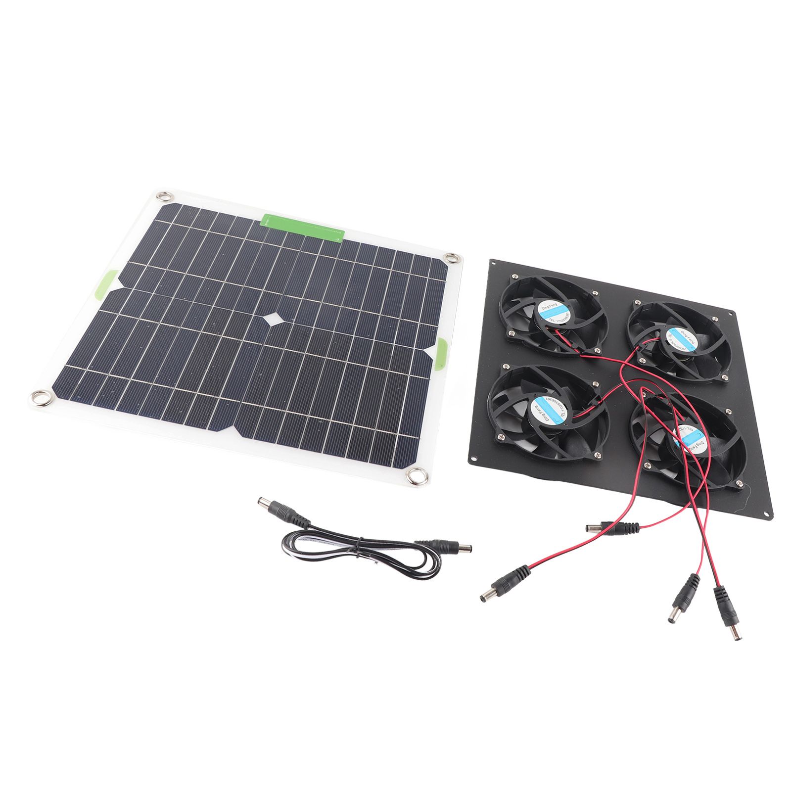 Solar Panel Fan Kit Waterproof Monocrystalline Silicon Solar Fan 4 Ports Ventilator Exhaust Fan for Greenhouses - Image 7