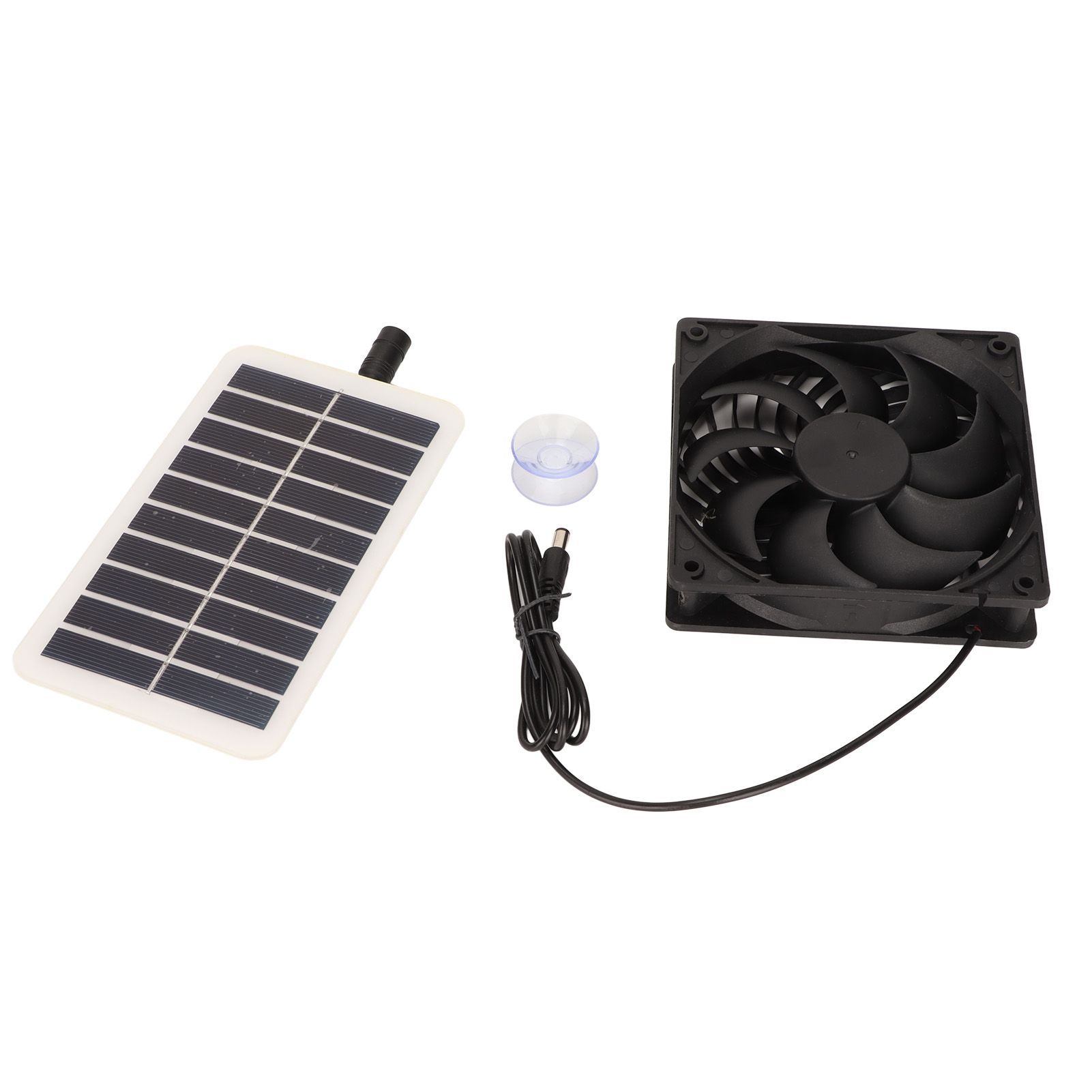 Solar Power Panel Exhaust Fan 15W Energy Saving Odor Removal Portable Solar Powered Air Extractor for Pet Houses RVs - Image 1