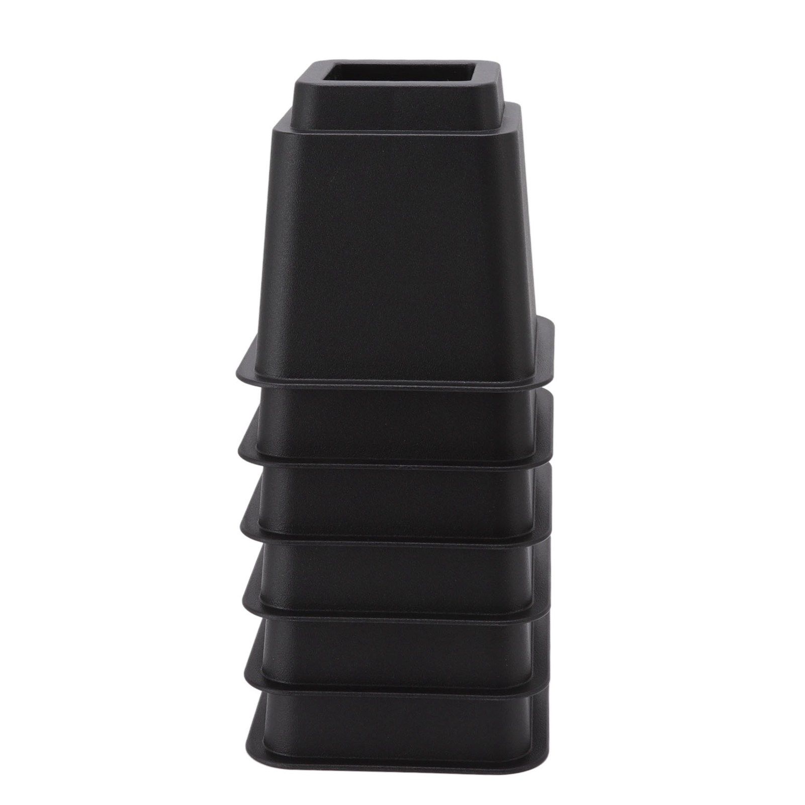 6pcs Bed Risers 5in High Quadrate Trapezoidal Ergonomic Plastic Black Furniture Risers Blocks for Home Office - Image 8