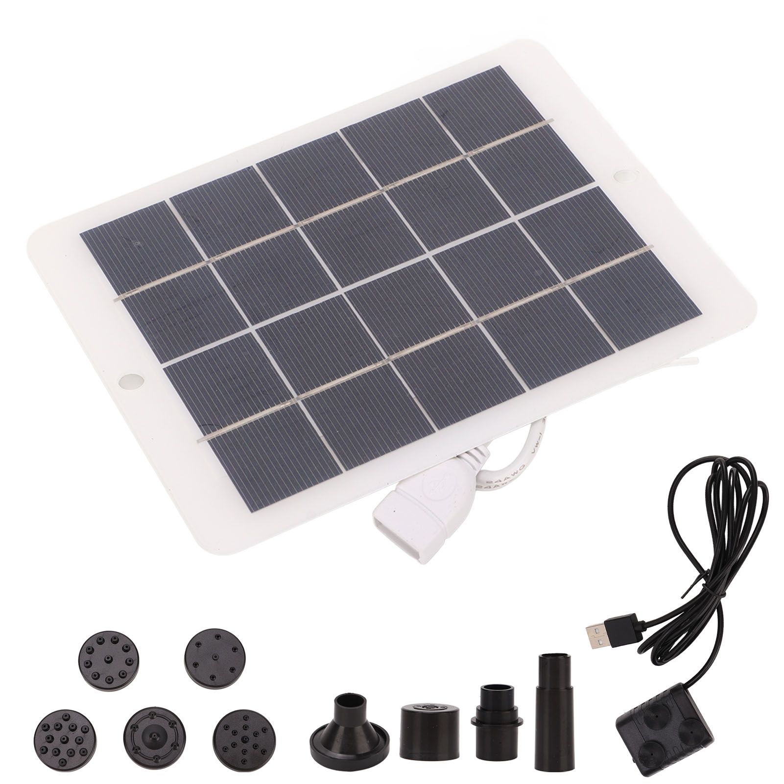 3W 5V Solar Water Pump Solar Fountain Outdoor Landscape DC Fountain for Bird Bath Ponds Garden - Image 1