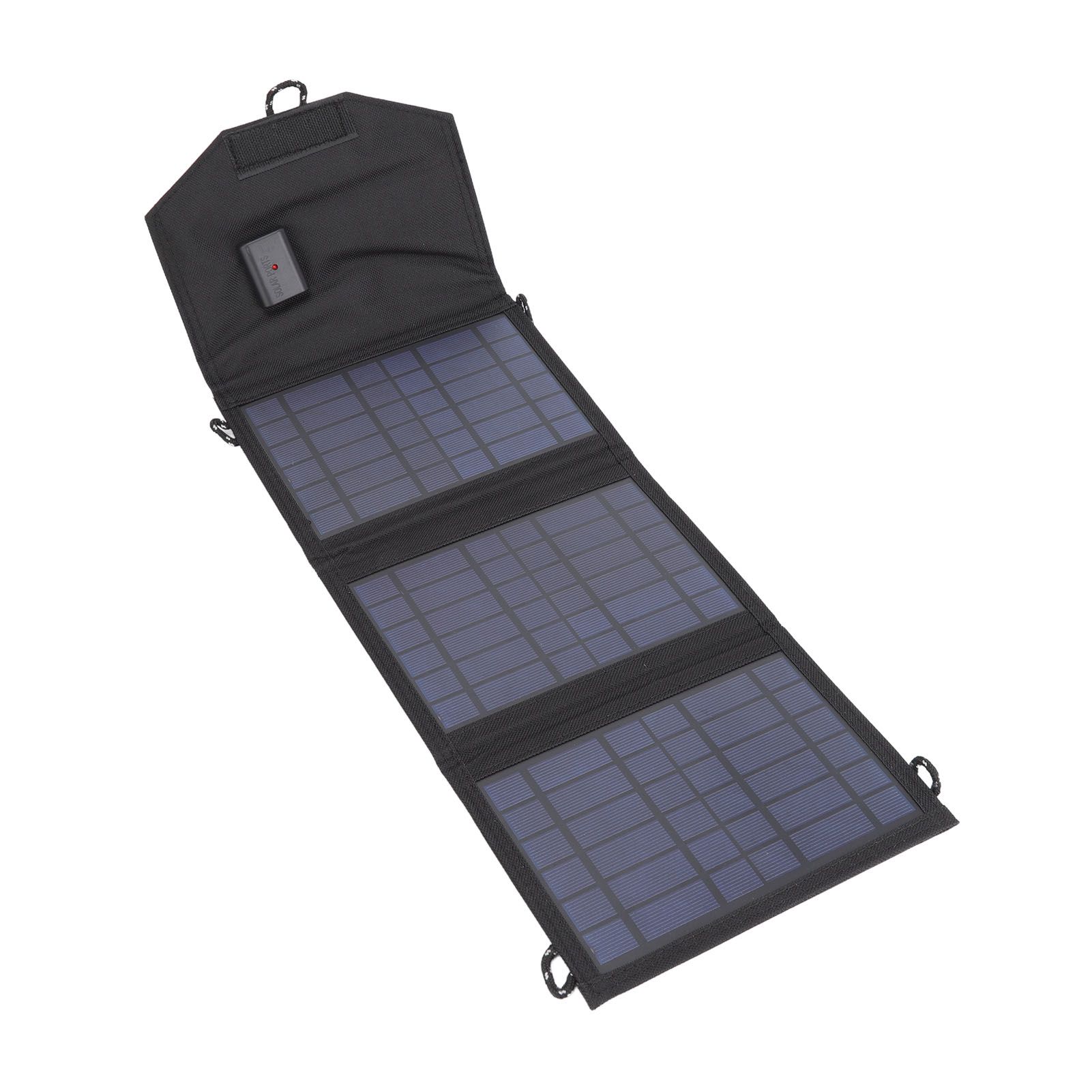 Solar Charger Portable Foldable Polysilicon Solar Power Bank with Hooks for Camping 10.5W 5V - Image 2