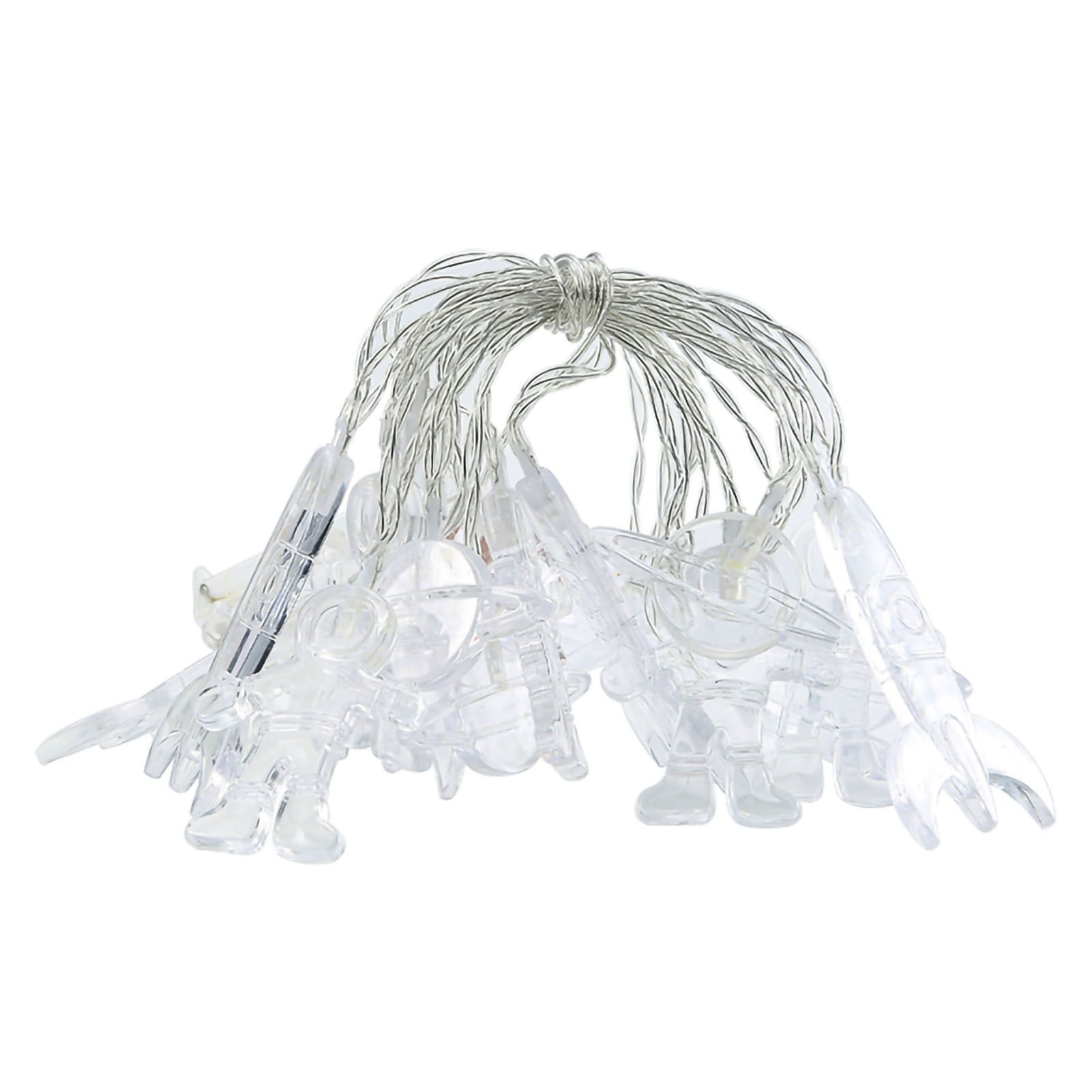 LED String Light Outer Space Astronaut Planet Spaceship Shape Waterproof Led String Room Decor for Christmas Festival Warm White 3 Batteries 20LED - Image 5