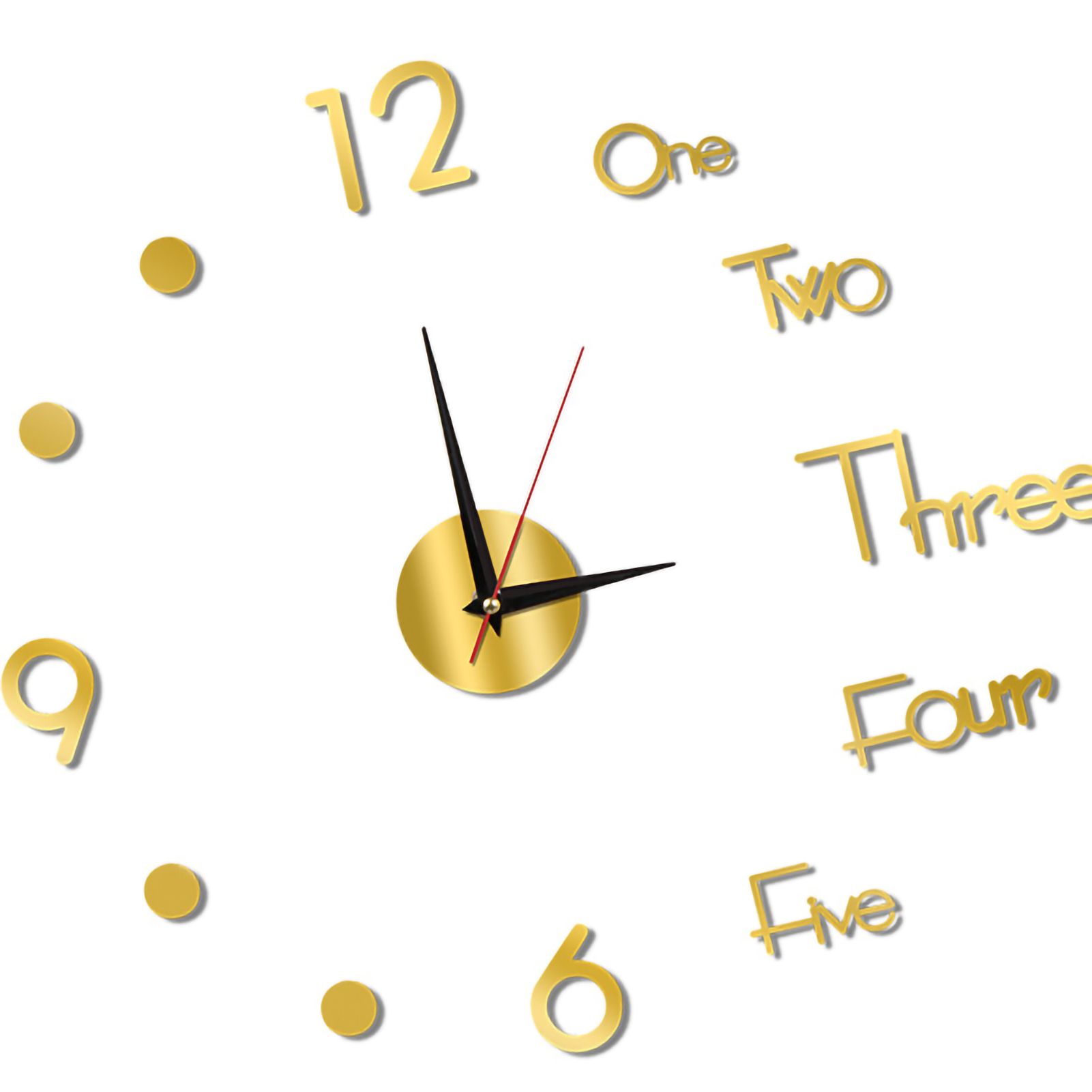 Night Light Wall Clock Frameless Decorative Luminous Silent Clock for Living Room Bedroom Gold Small 40cm/15.75in - Image 4