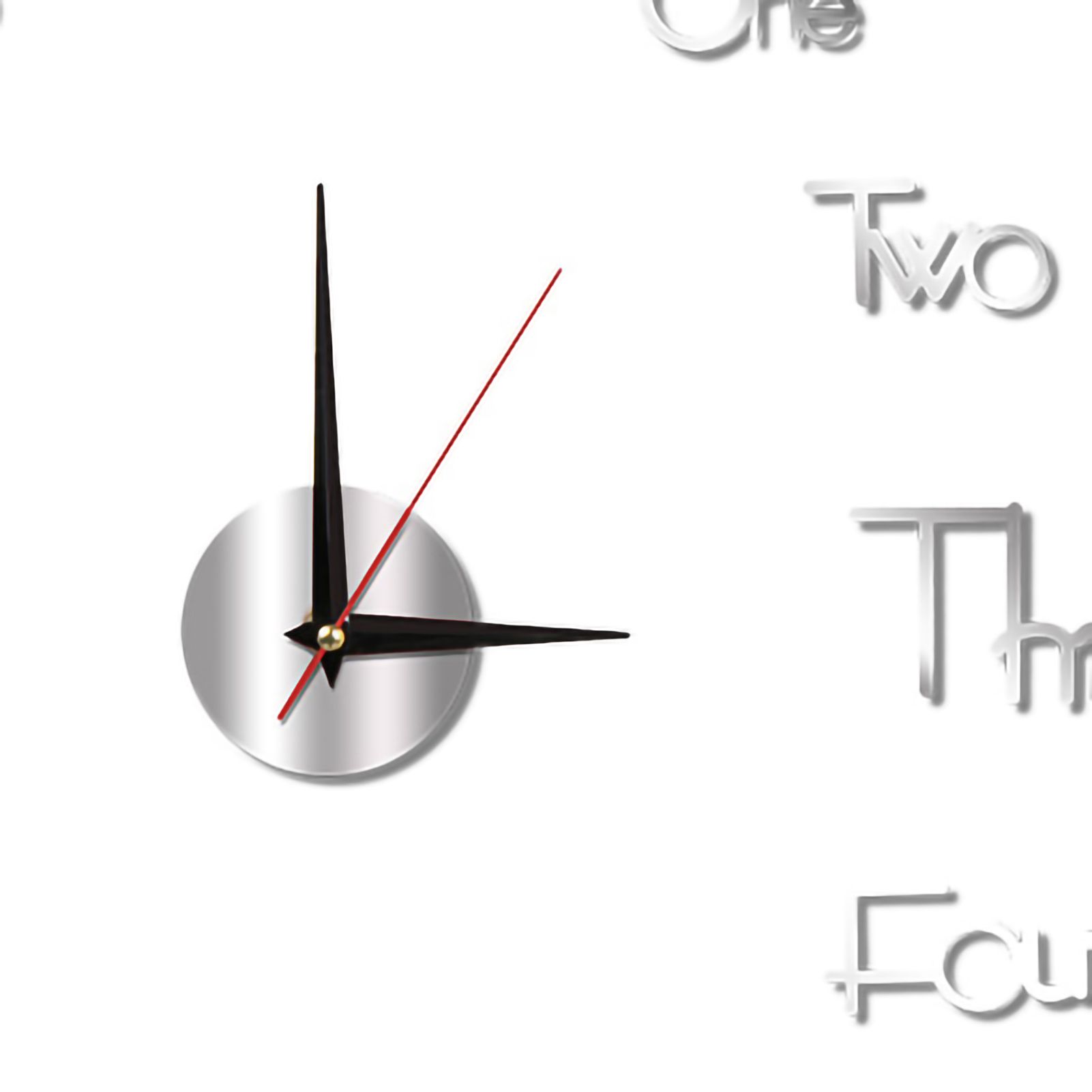 Night Light Wall Clock Frameless Decorative Luminous Silent Clock for Living Room Bedroom Silver Small 40cm/15.75in - Image 4
