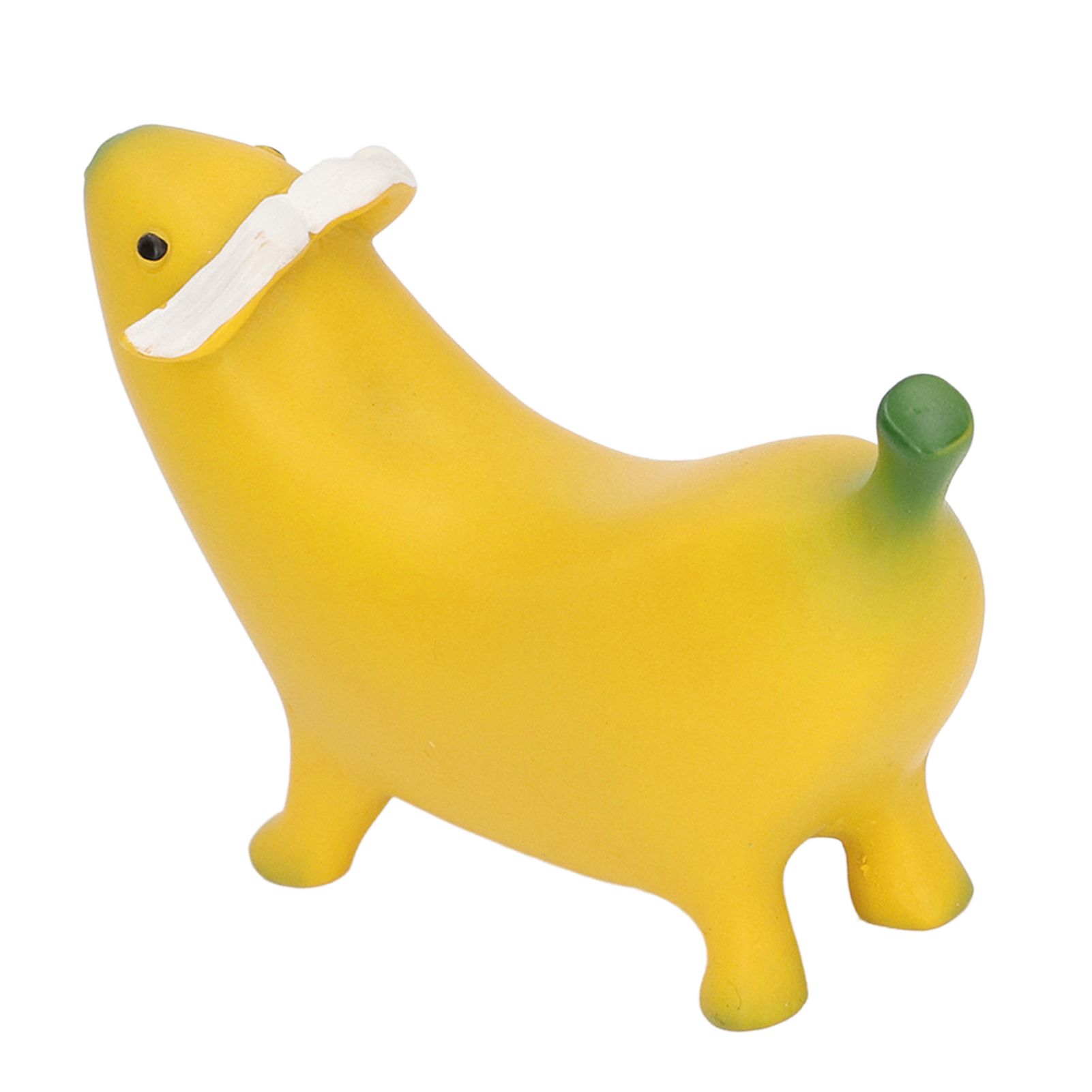 Banana Dog Sculpture Resin Funny Lovely Lightweight Banana Dog Art Decoration for Home Desktop S 8x6cm/3.1x2.4in - Image 2