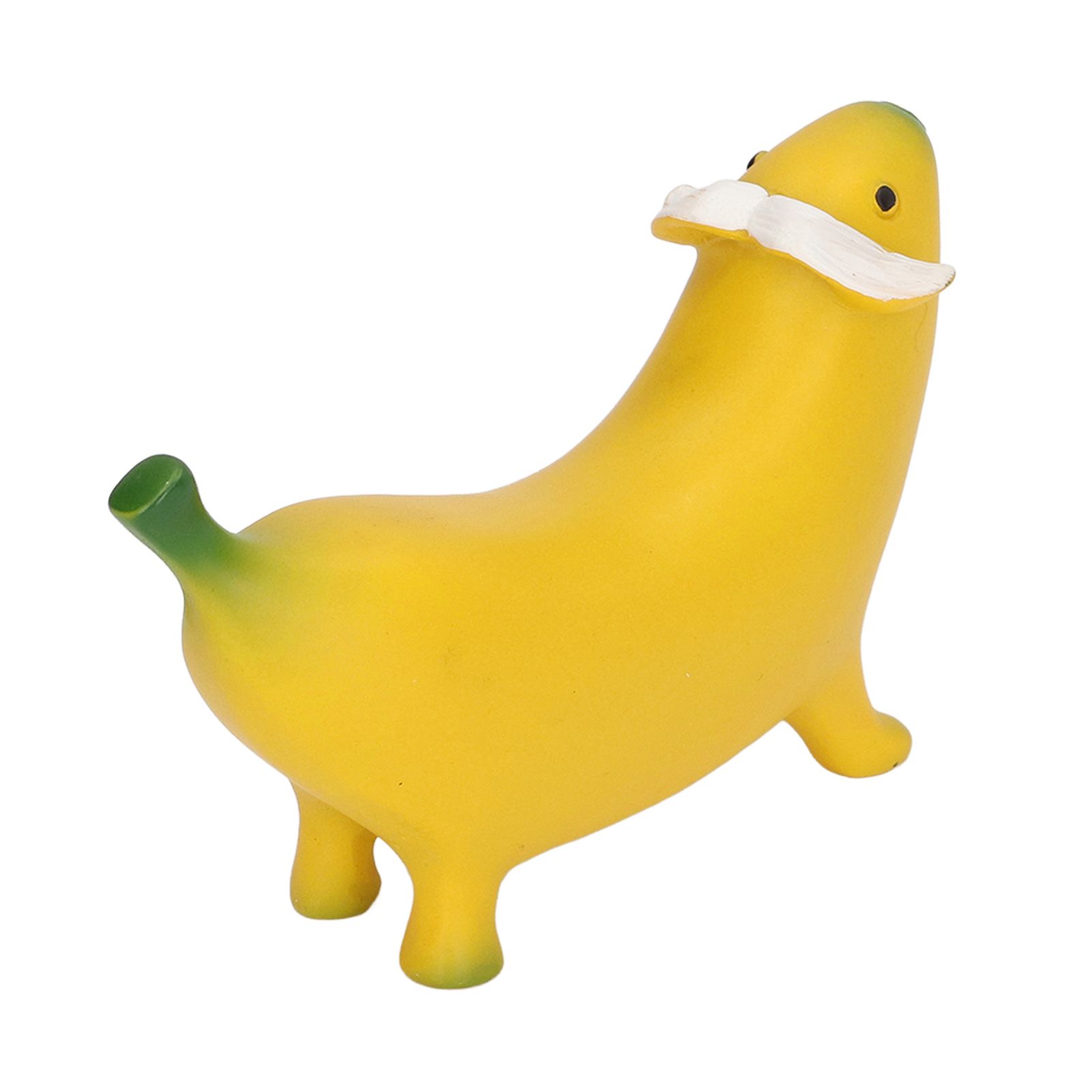 Banana Dog Sculpture Resin Funny Lovely Lightweight Banana Dog Art Decoration for Home Desktop S 8x6cm/3.1x2.4in - Image 3