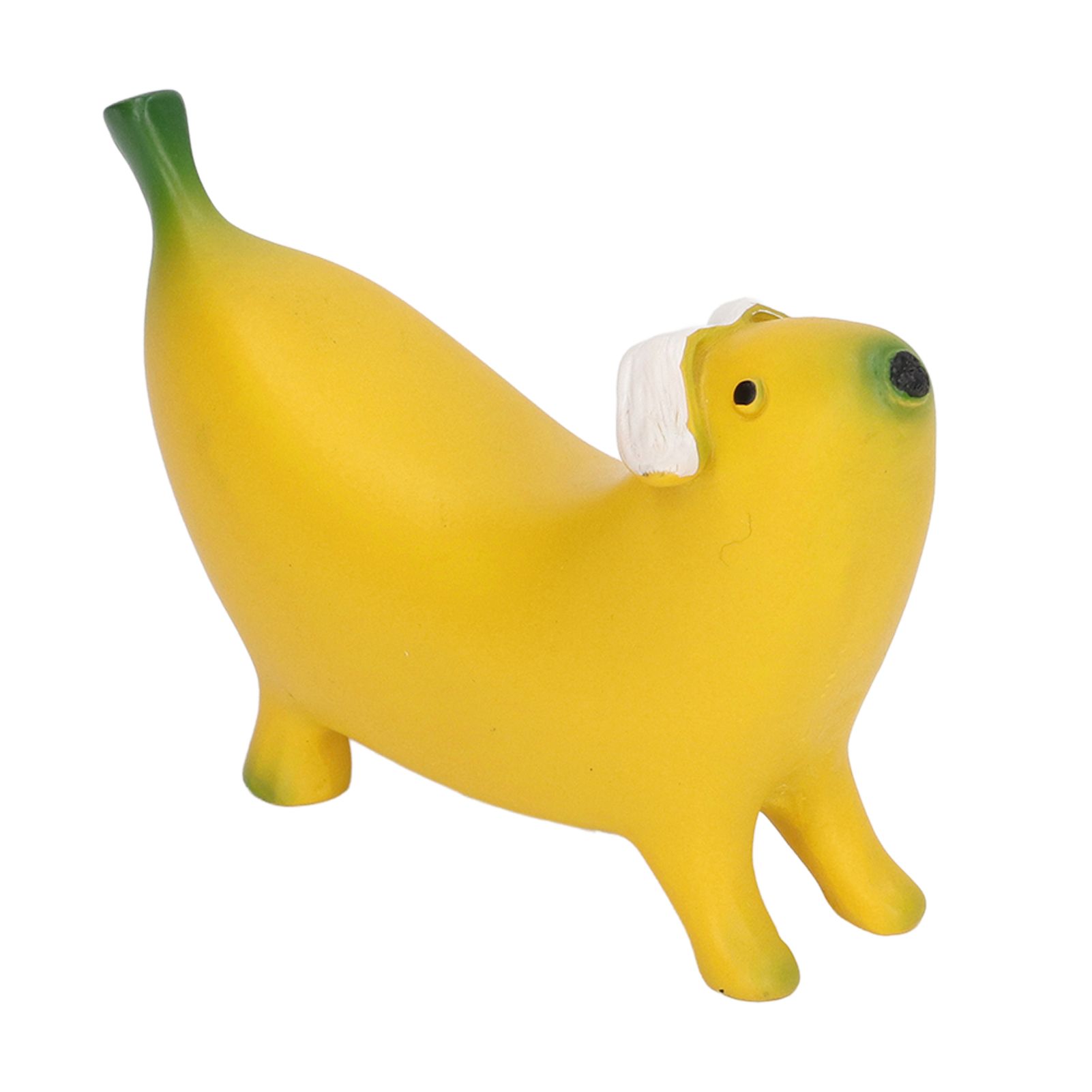 Banana Dog Sculpture Resin Funny Lovely Lightweight Banana Dog Art Decoration for Home Desktop S 8x6cm/3.1x2.4in - Image 4