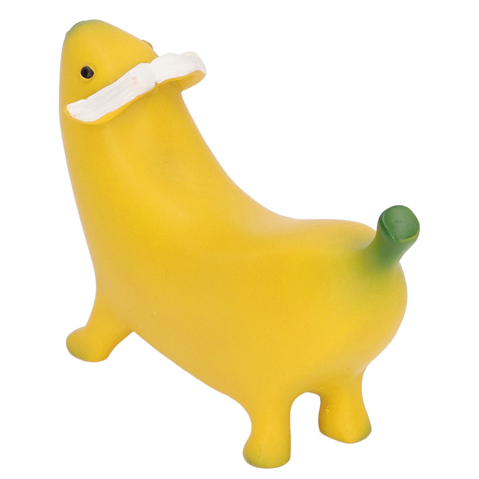 Banana Dog Sculpture Resin Funny Lovely Lightweight Banana Dog Art Decoration for Home Desktop S 8x6cm/3.1x2.4in - Image 5