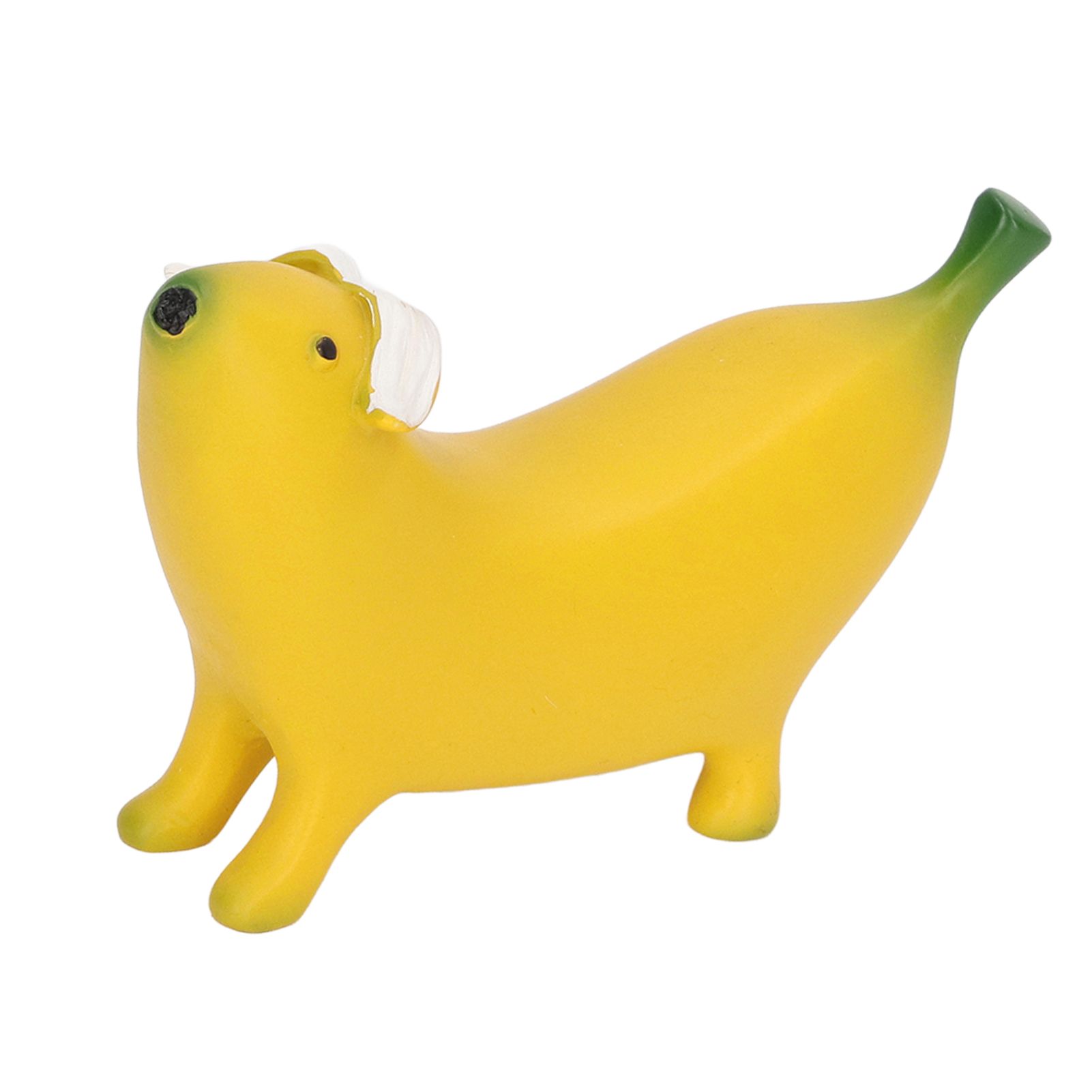 Banana Dog Sculpture Resin Funny Lovely Lightweight Banana Dog Art Decoration for Home Desktop S 8x6cm/3.1x2.4in - Image 6