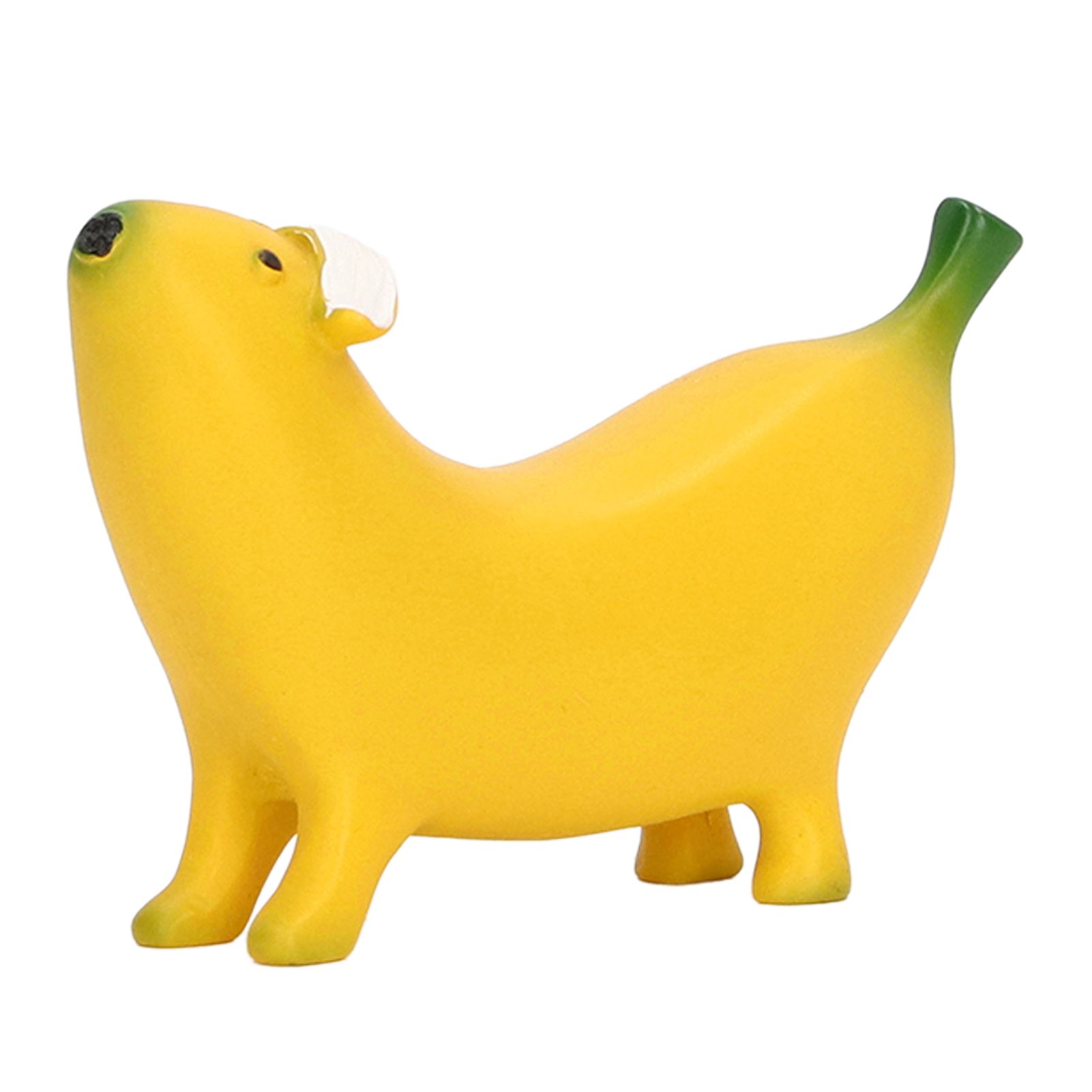 Banana Dog Sculpture Resin Funny Lovely Lightweight Banana Dog Art Decoration for Home Desktop S 8x6cm/3.1x2.4in - Image 8