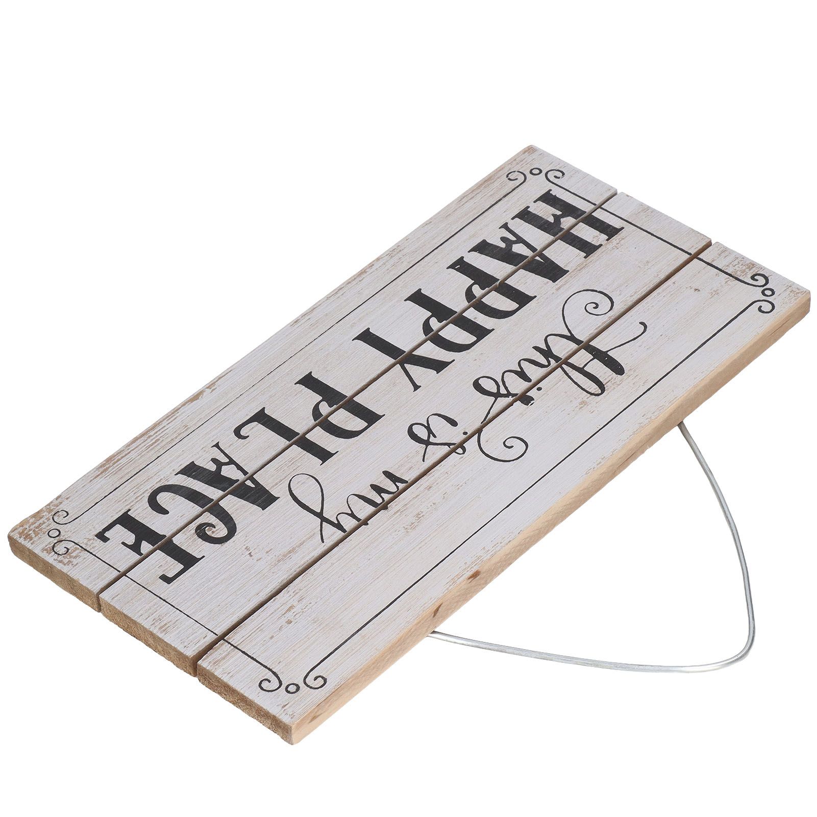 Decorative Wooden Sign Novel Waterproof Table Sign Hanging Decoration with Happy Place for Courtyard - Image 6