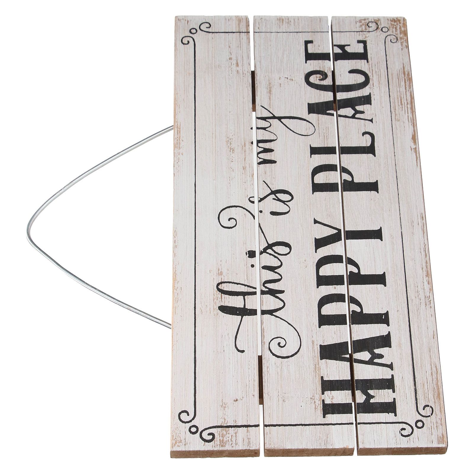 Decorative Wooden Sign Novel Waterproof Table Sign Hanging Decoration with Happy Place for Courtyard - Image 7