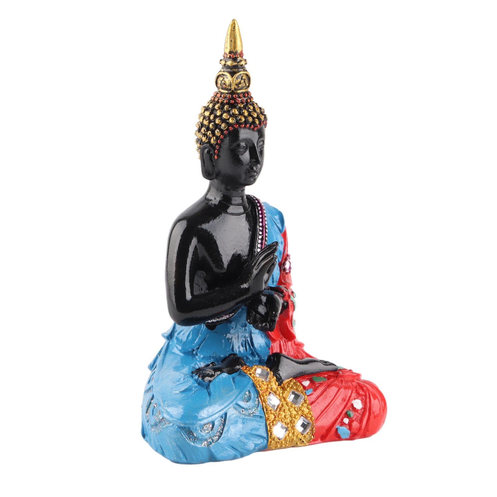 Thai Reclining Buddha Statue Ornament Positive Energy Handcrafted Resin Buddhist Figurine for Home Decoration - Image 1