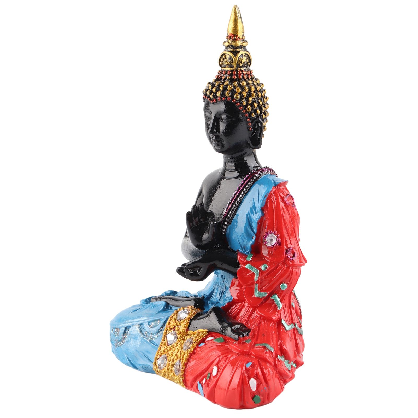 Thai Reclining Buddha Statue Ornament Positive Energy Handcrafted Resin Buddhist Figurine for Home Decoration - Image 2