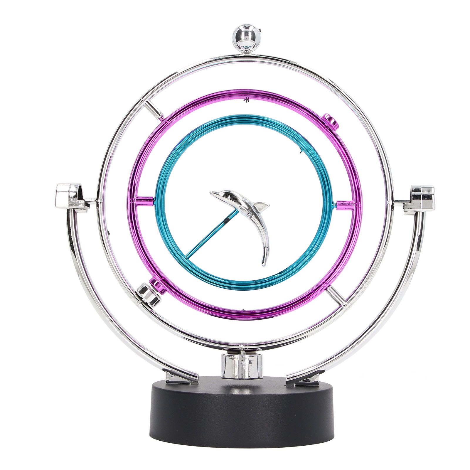 Perpetual Motion Toy Innovative Large Circle Dolphin Perpetual Swing Toy for Home Office - Image 1