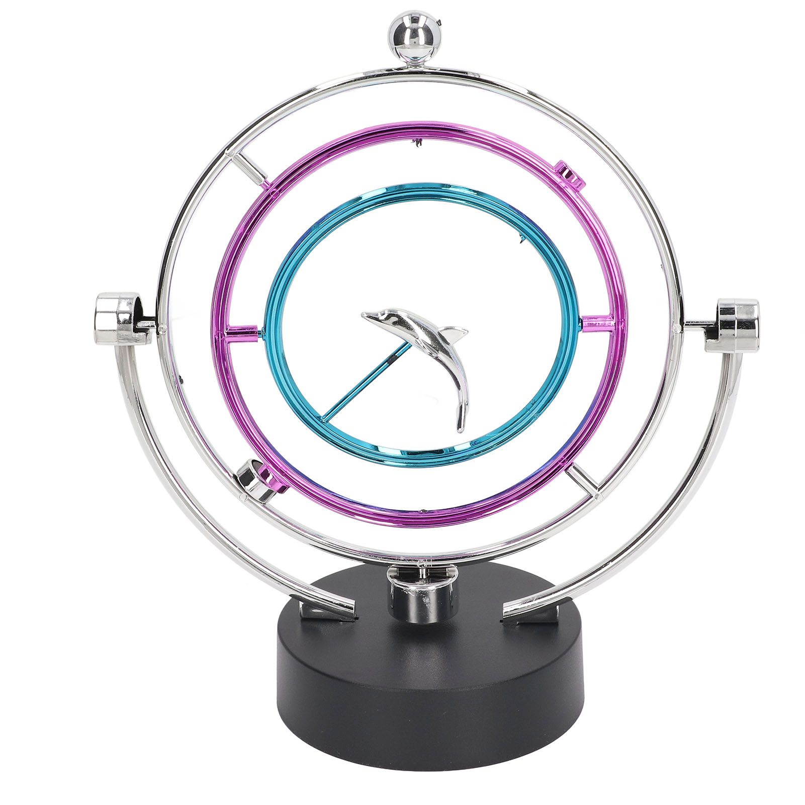 Perpetual Motion Toy Innovative Large Circle Dolphin Perpetual Swing Toy for Home Office - Image 3