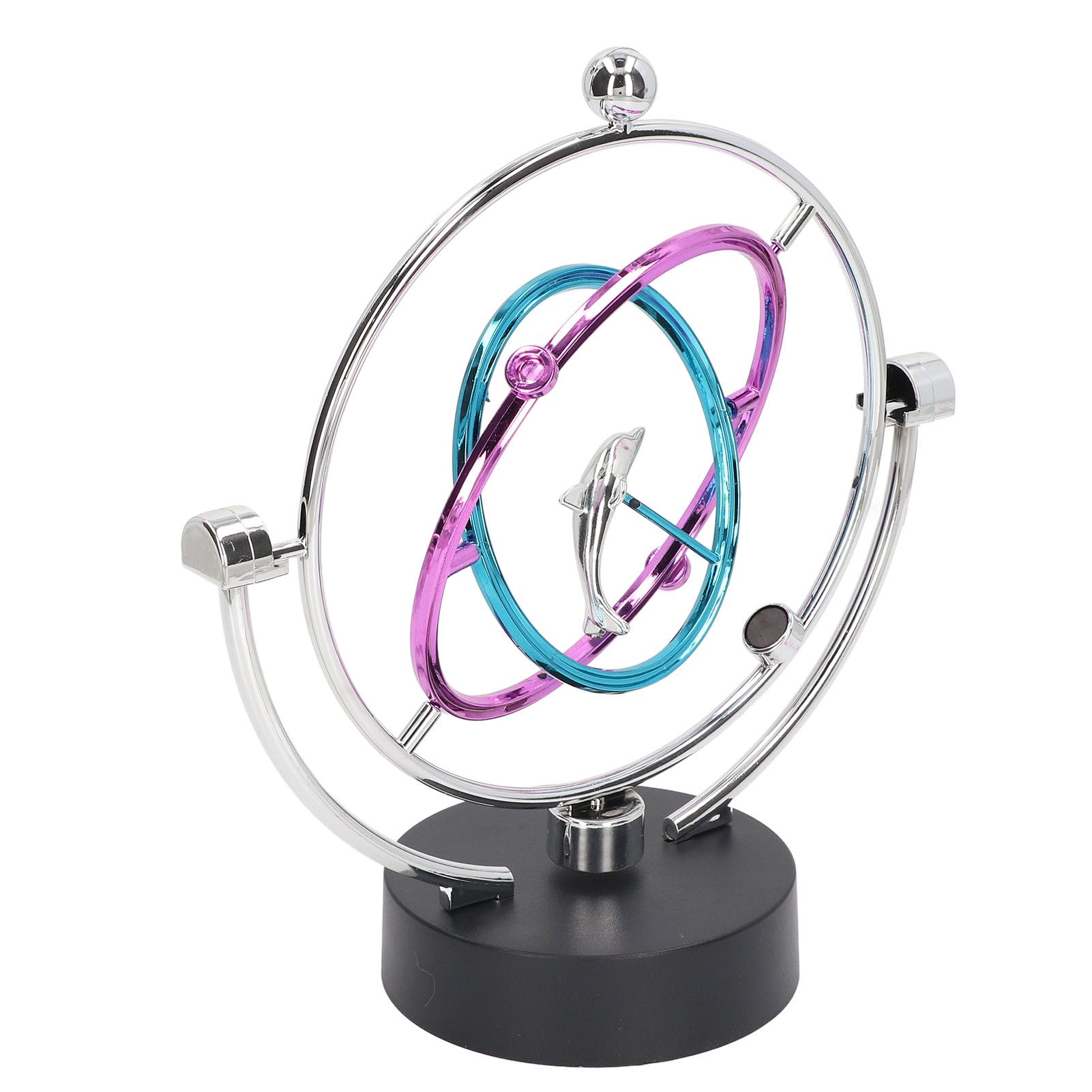 Perpetual Motion Toy Innovative Large Circle Dolphin Perpetual Swing Toy for Home Office - Image 4
