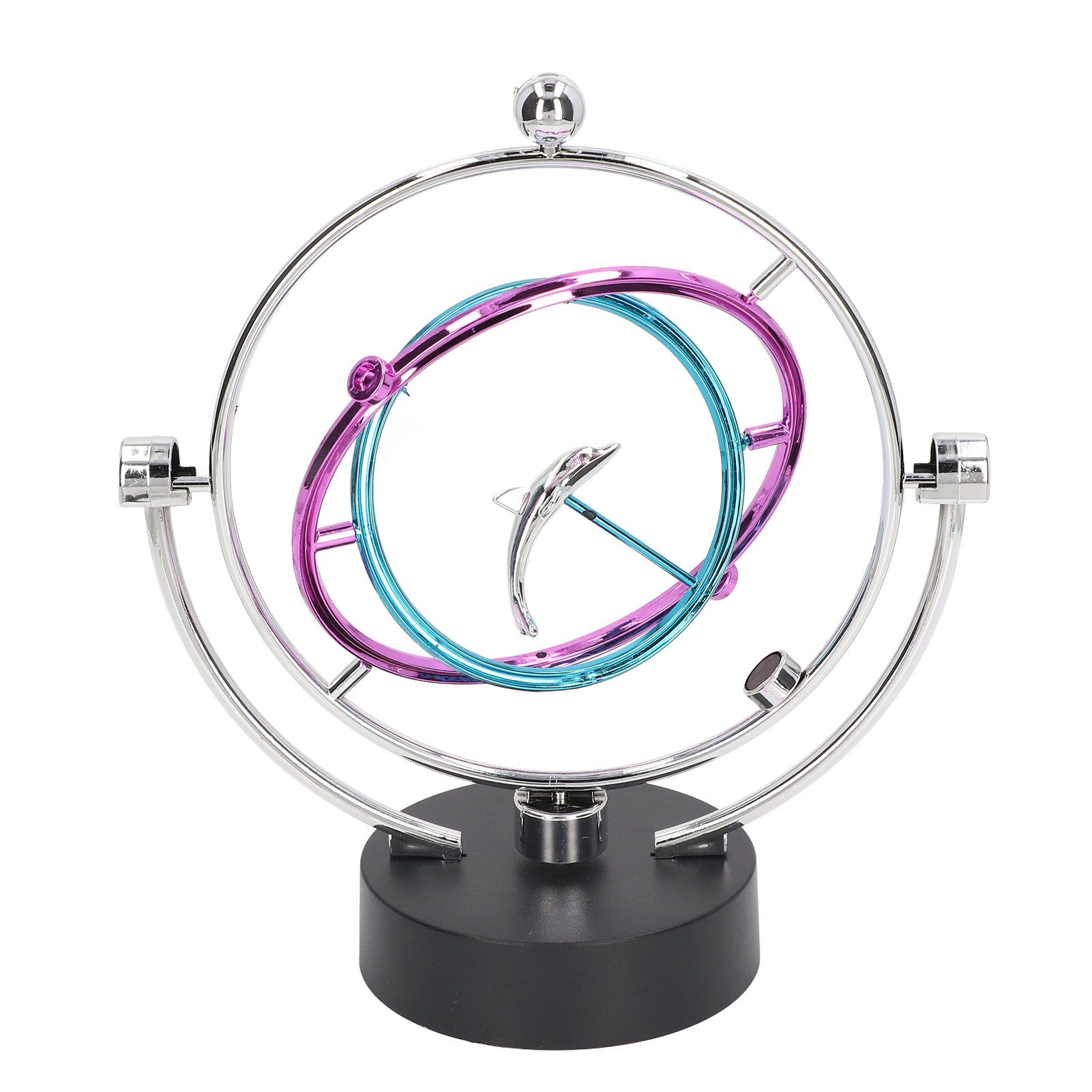 Perpetual Motion Toy Innovative Large Circle Dolphin Perpetual Swing Toy for Home Office - Image 5