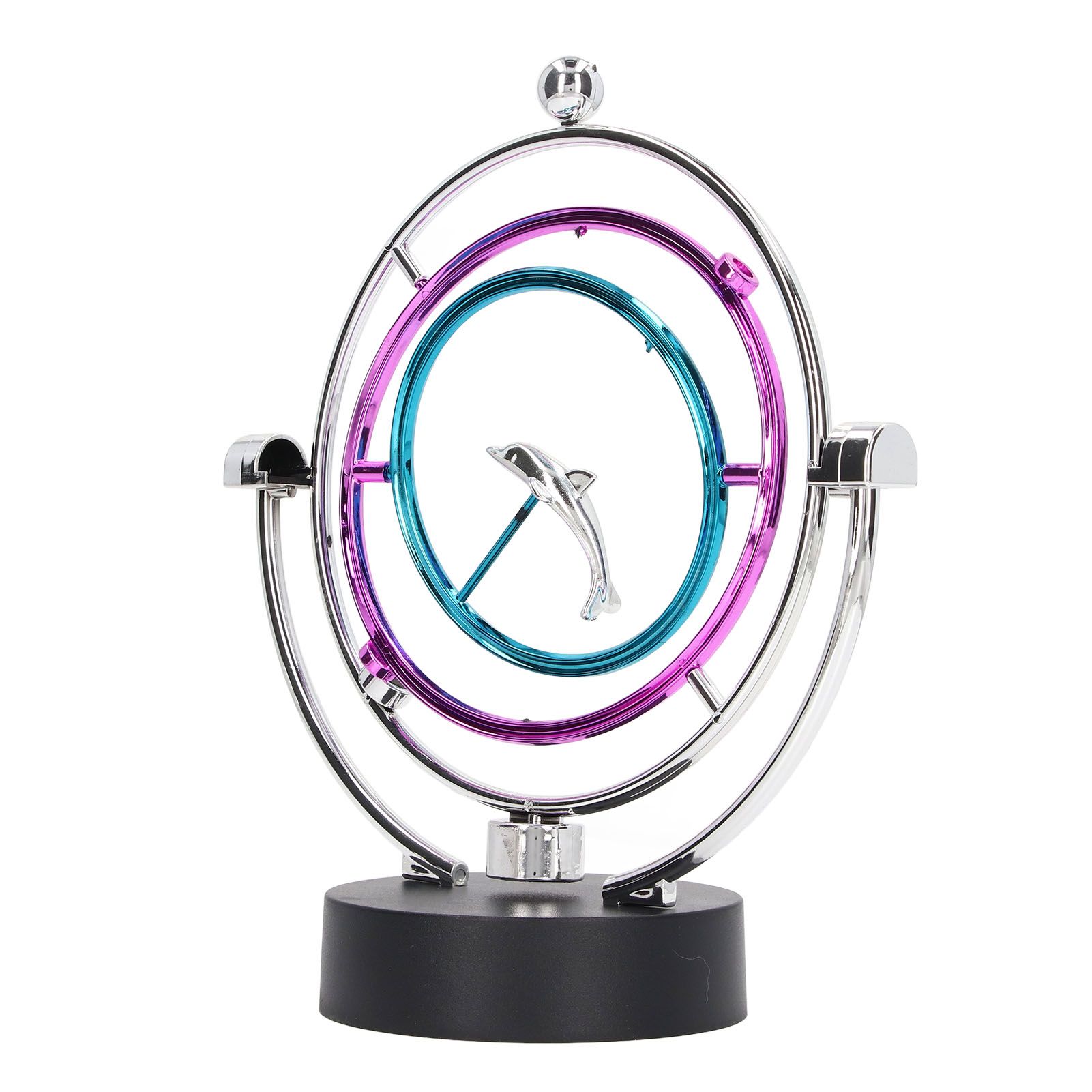 Perpetual Motion Toy Innovative Large Circle Dolphin Perpetual Swing Toy for Home Office - Image 6