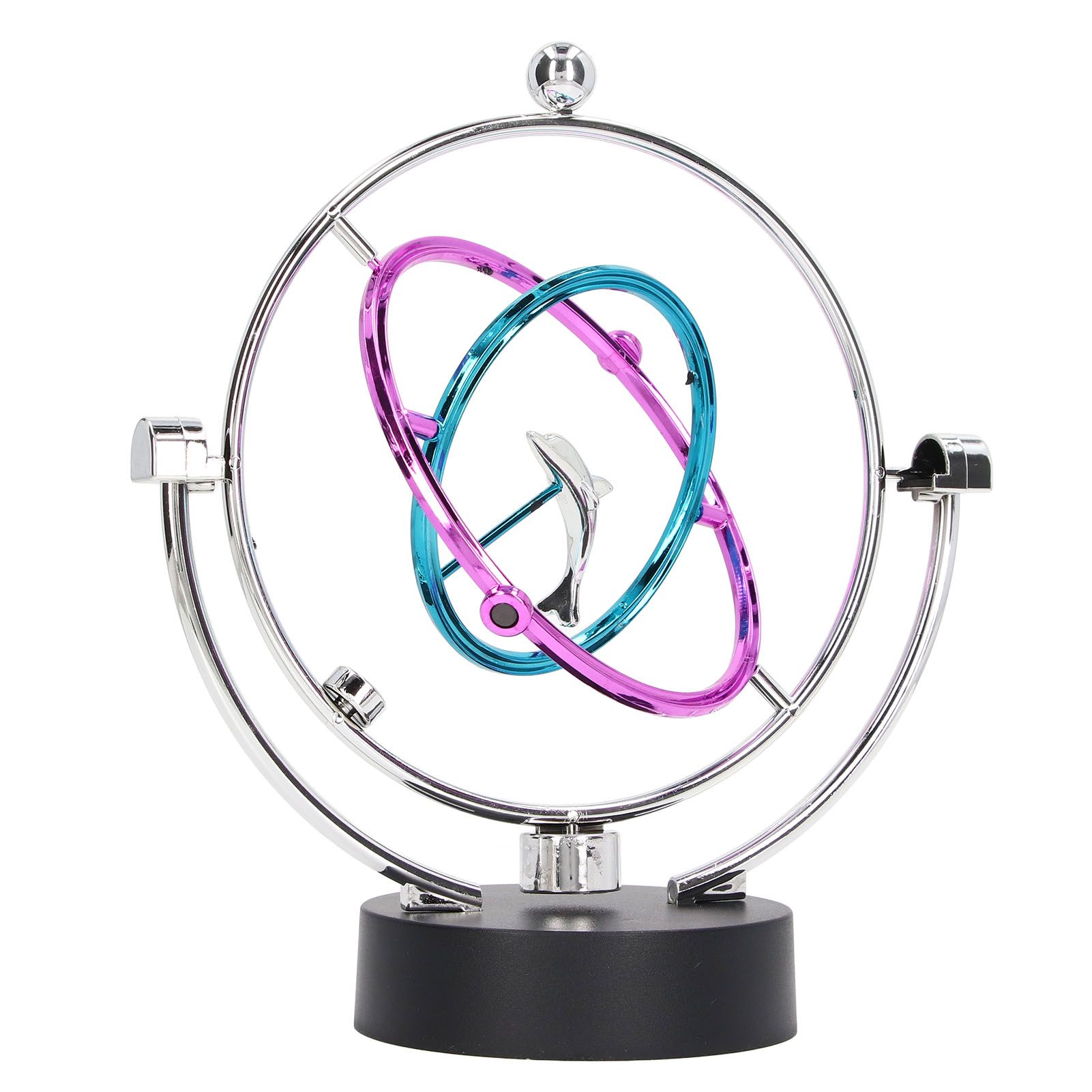 Perpetual Motion Toy Innovative Large Circle Dolphin Perpetual Swing Toy for Home Office - Image 7