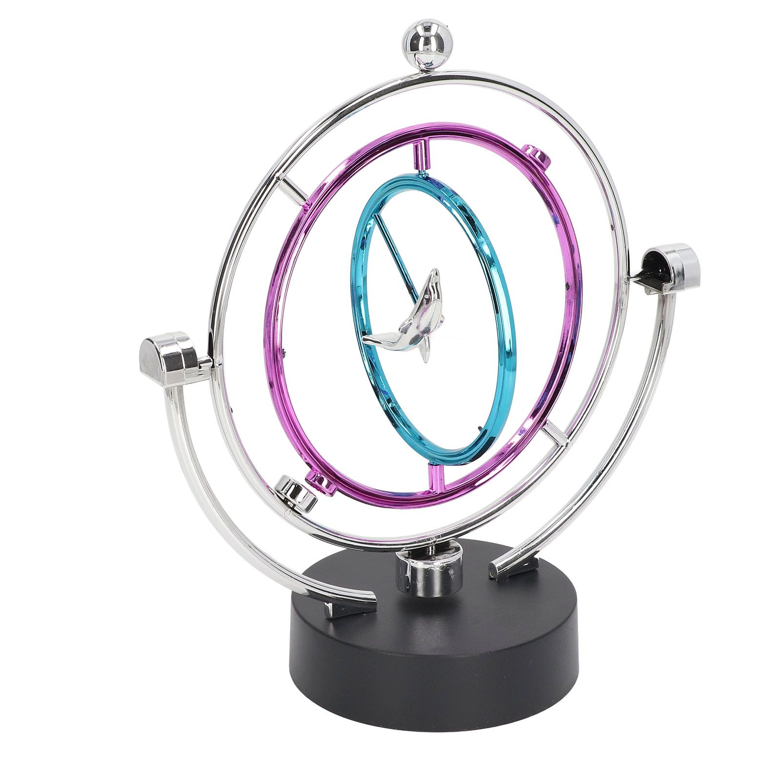 Perpetual Motion Toy Innovative Large Circle Dolphin Perpetual Swing Toy for Home Office - Image 8