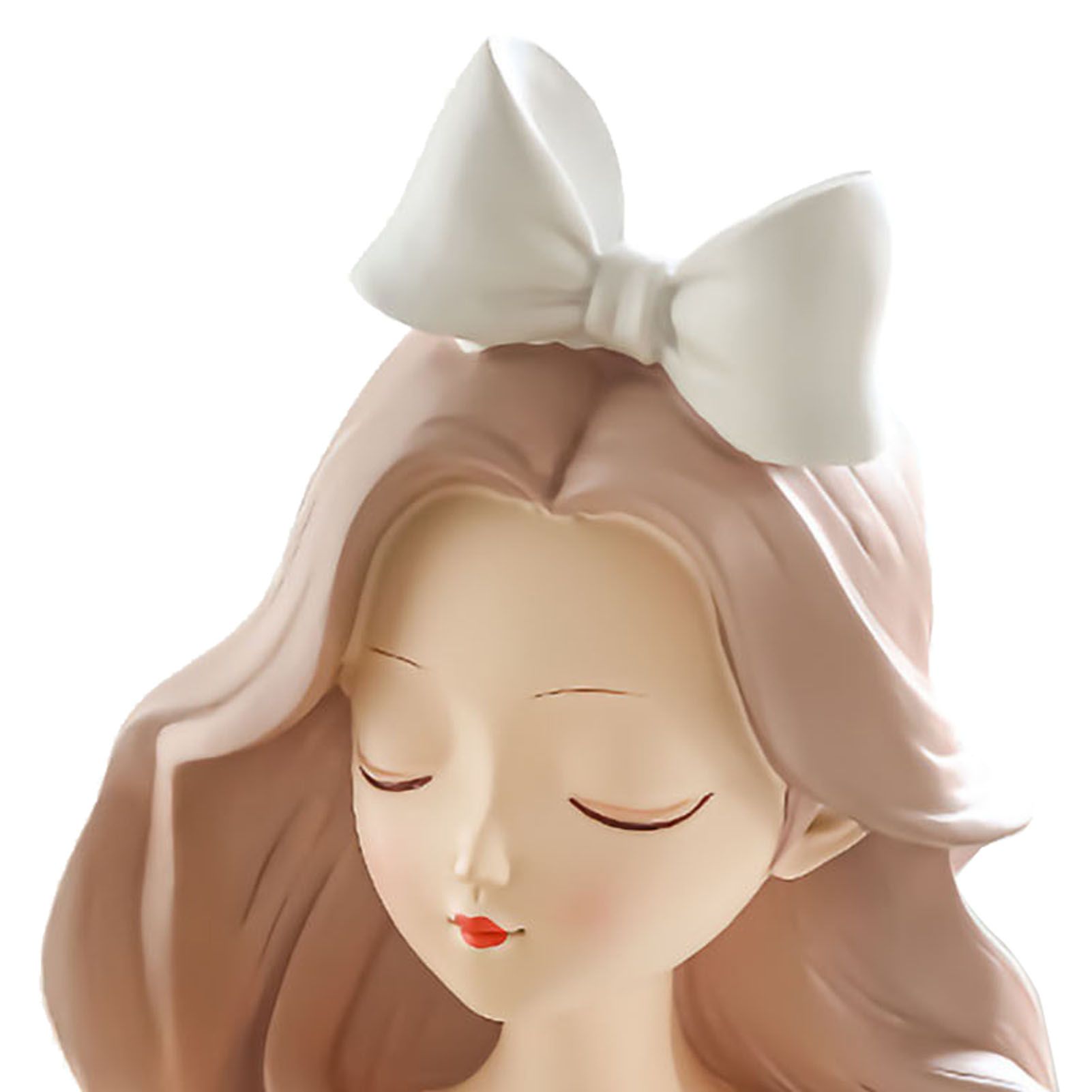 Entrance Storage Decoration Girl Sculptures Porch Decor Tray for Living Study Bedroom Bowknot Girl - Image 4