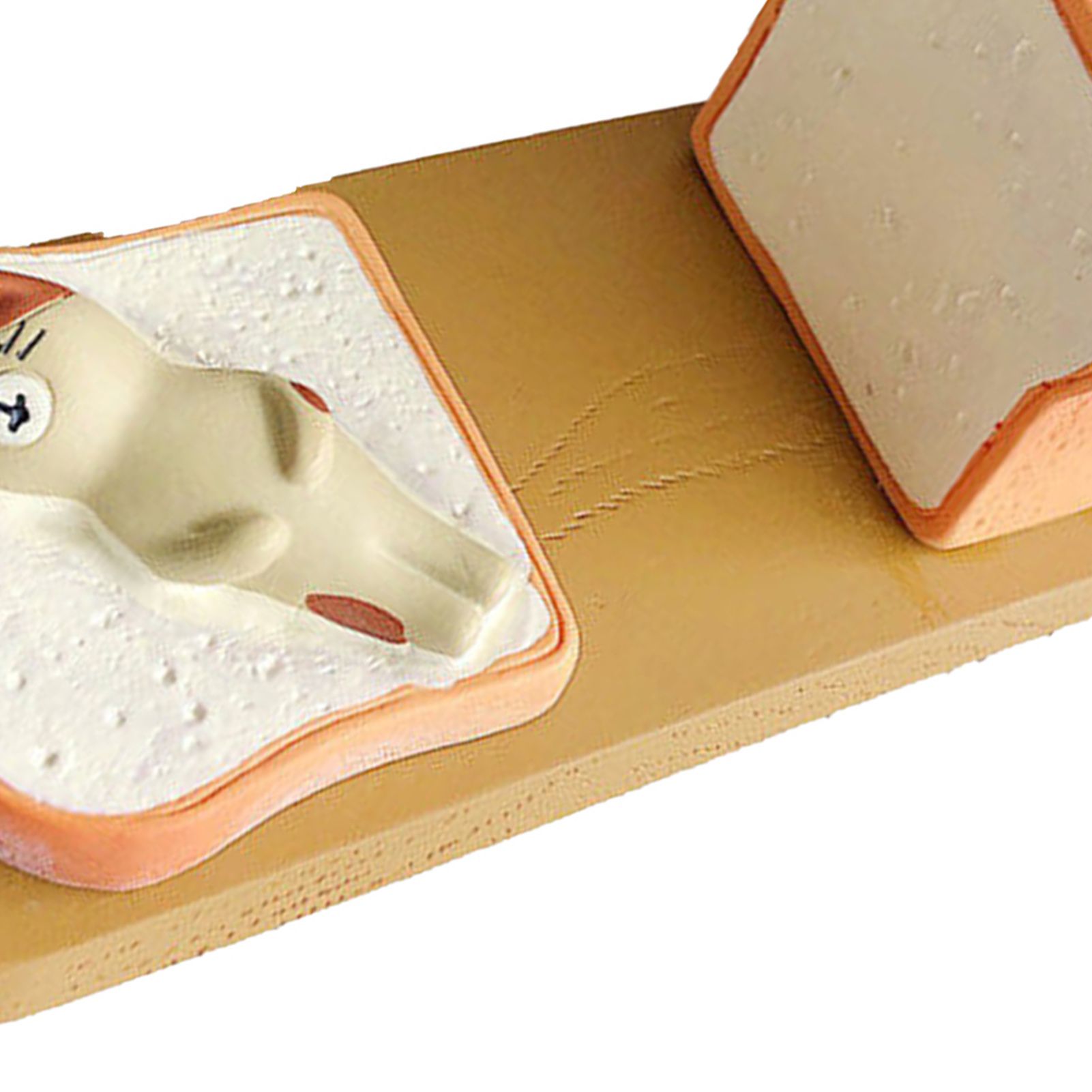 Toast Tablet Stand Holder Resin Cute Fun Desktop Cell Phone Stand Holder for Watching Dramas Square Toast Cat Holder - Image 4