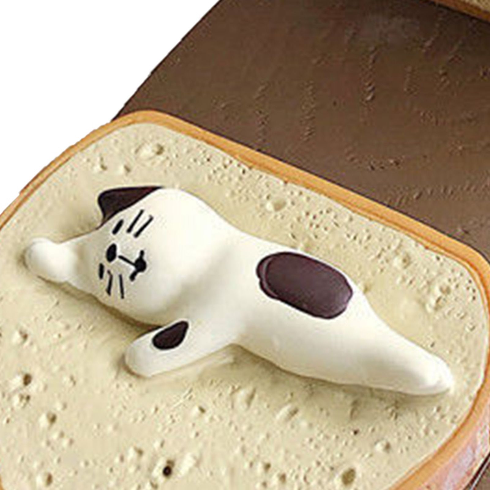 Toast Tablet Stand Holder Resin Cute Fun Desktop Cell Phone Stand Holder for Watching Dramas Round Toast Cat Holder - Image 4