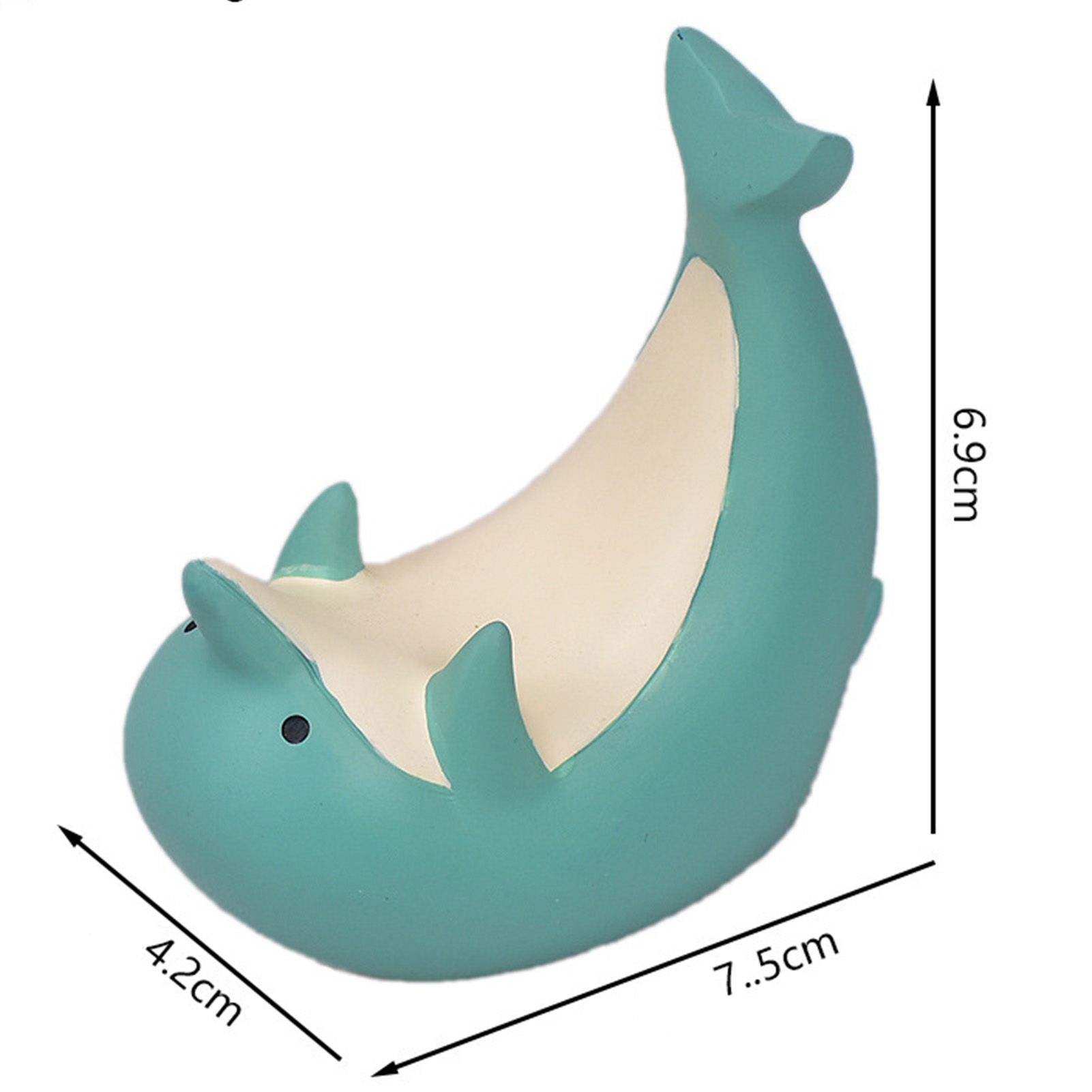 Resin Tablet Desktop Stand Cute Comfortable Portable Desktop Cell Phone Stand Holder for Watching Dramas Dolphin - Image 2