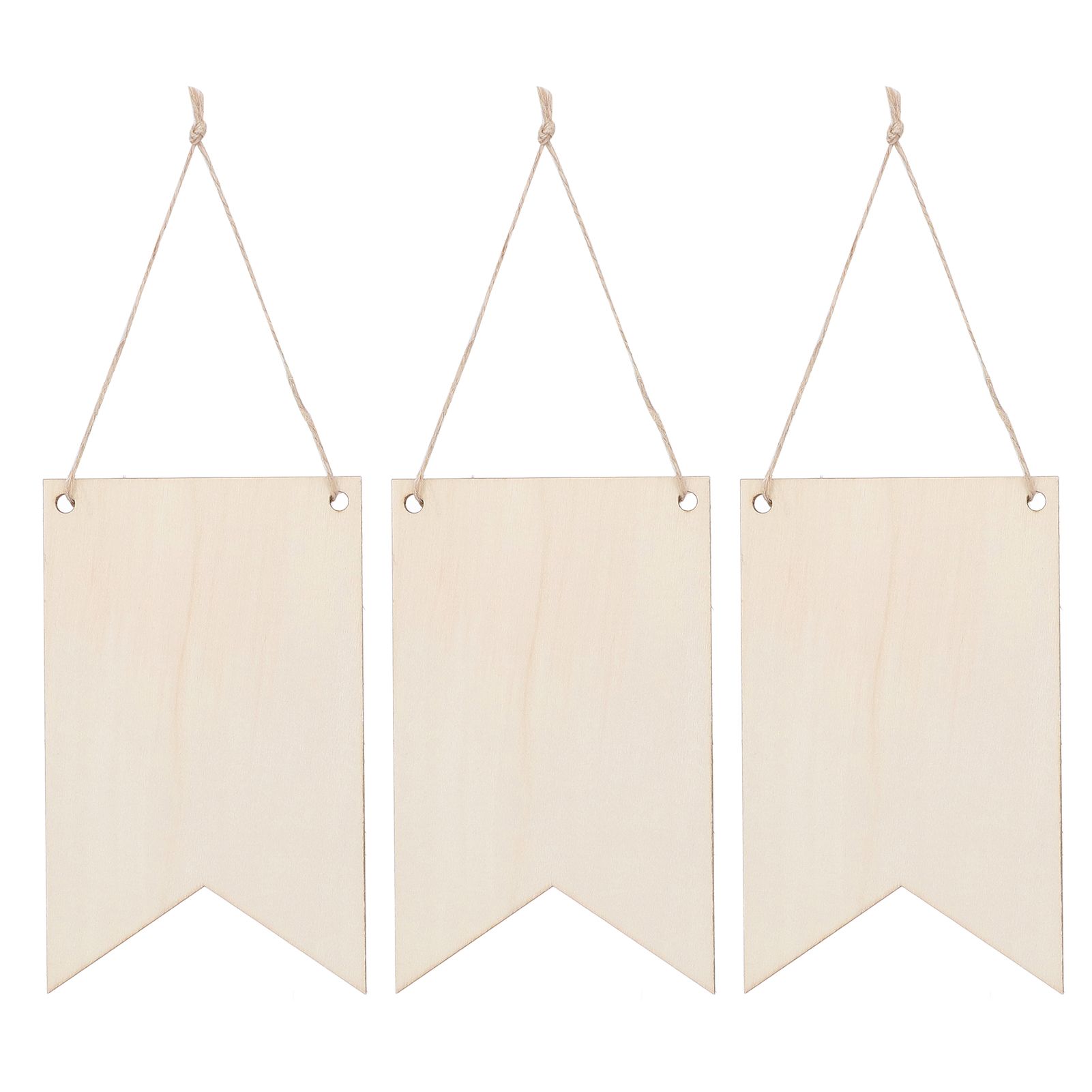 48Pcs Unfinished Hanging Wood Sign Poplar Plywood Blank Wooden Plaque with Ropes for Pyrography Painting Writing - Image 5